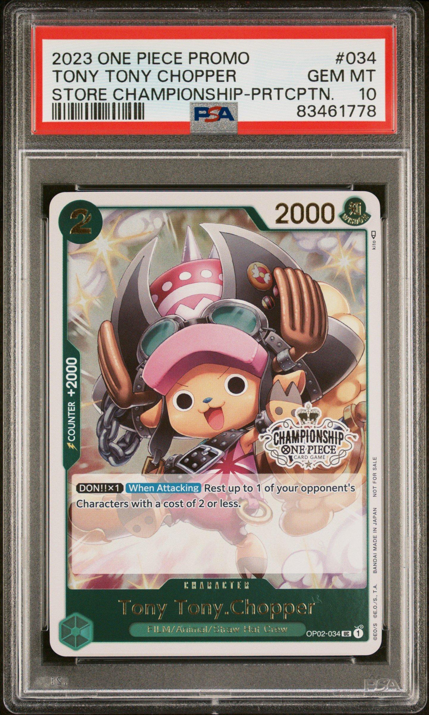 2023 One Piece Promos 034 Tony Tony Chopper Store Championship