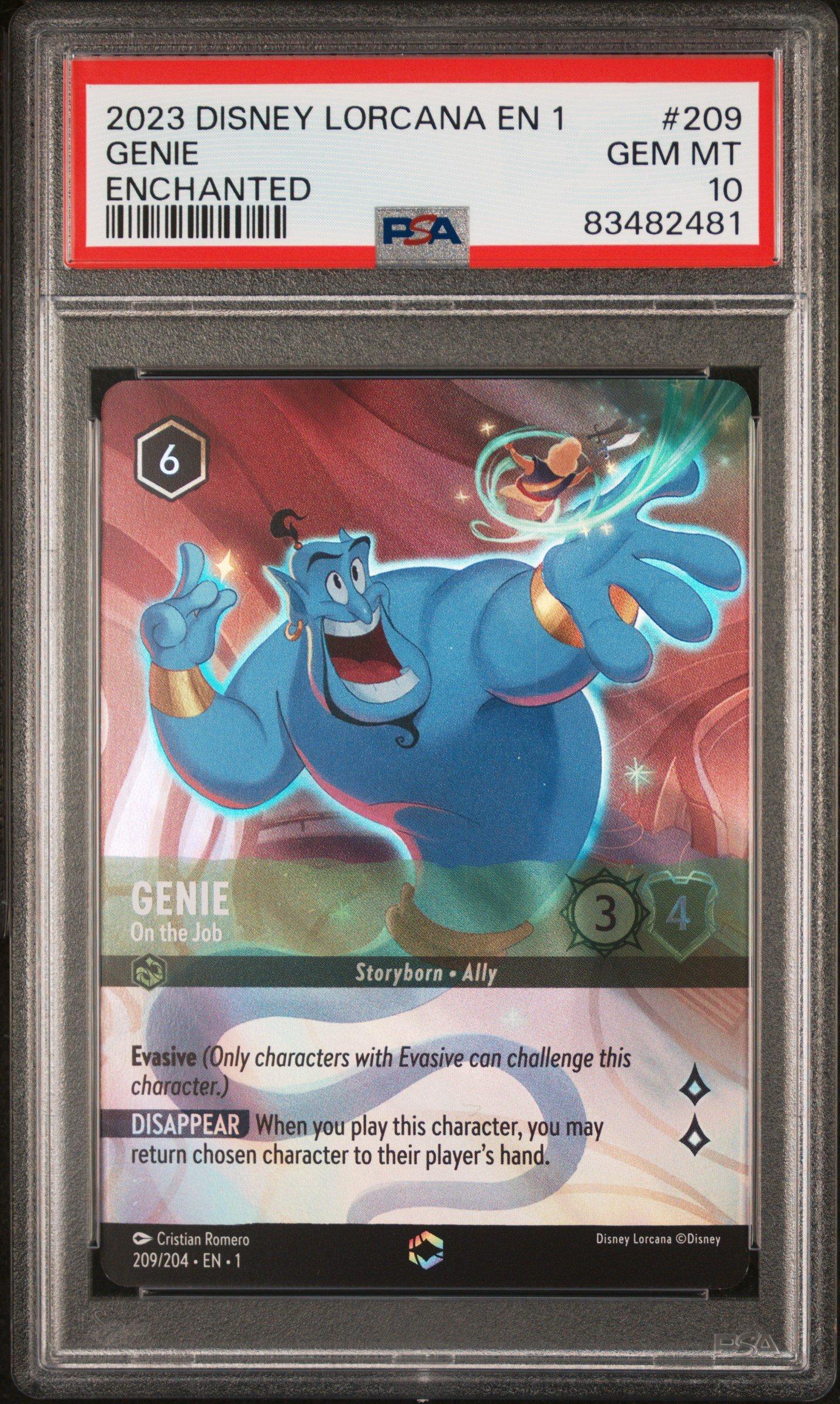 ★*★様 PSA10 ジーニー エンチャンテッド ① 2023 Disney Lorcana En 1-the First Chapter 209 Genie - On The Job