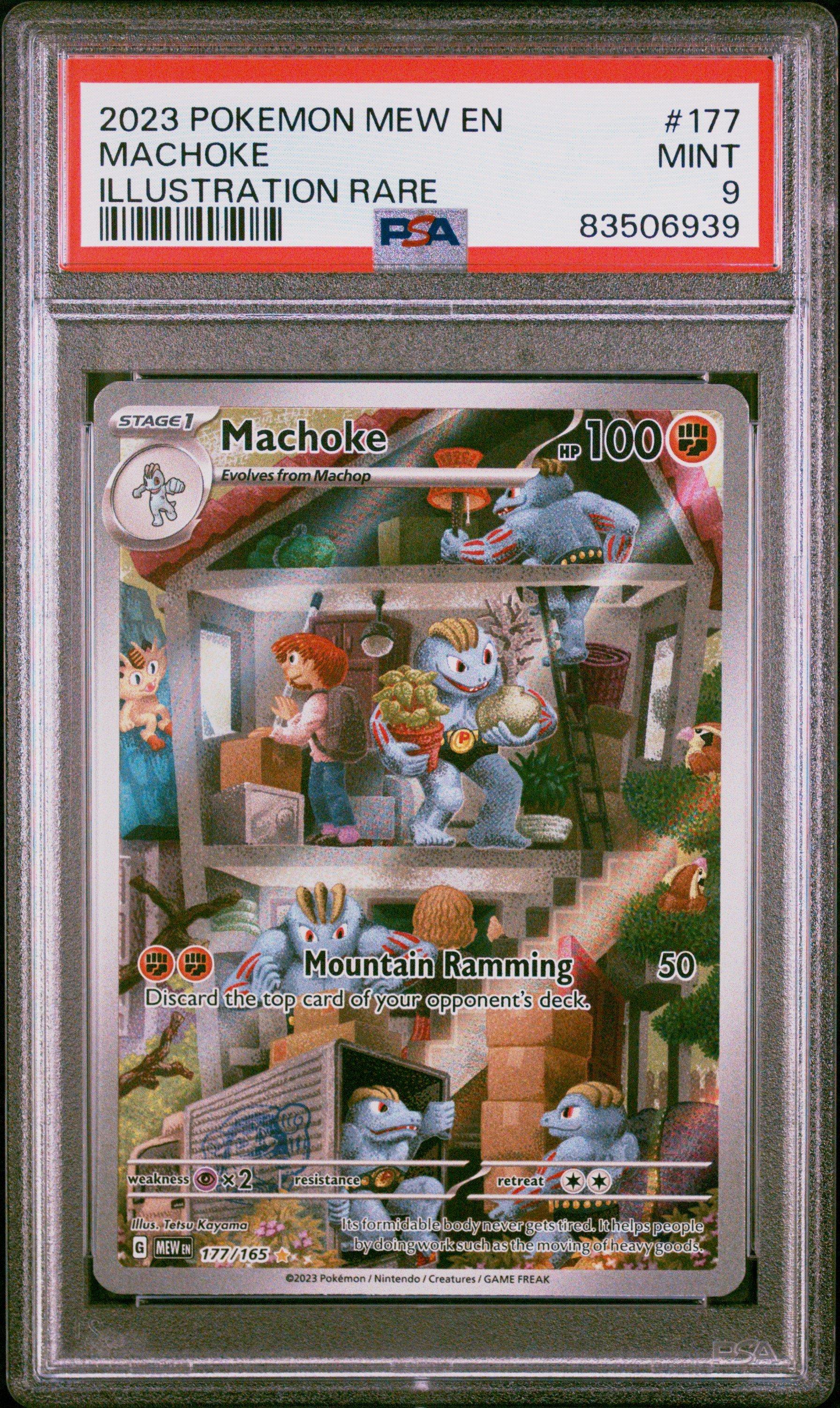 2023 Pokemon Mew En-151 177 Machoke Illustration Rare PSA