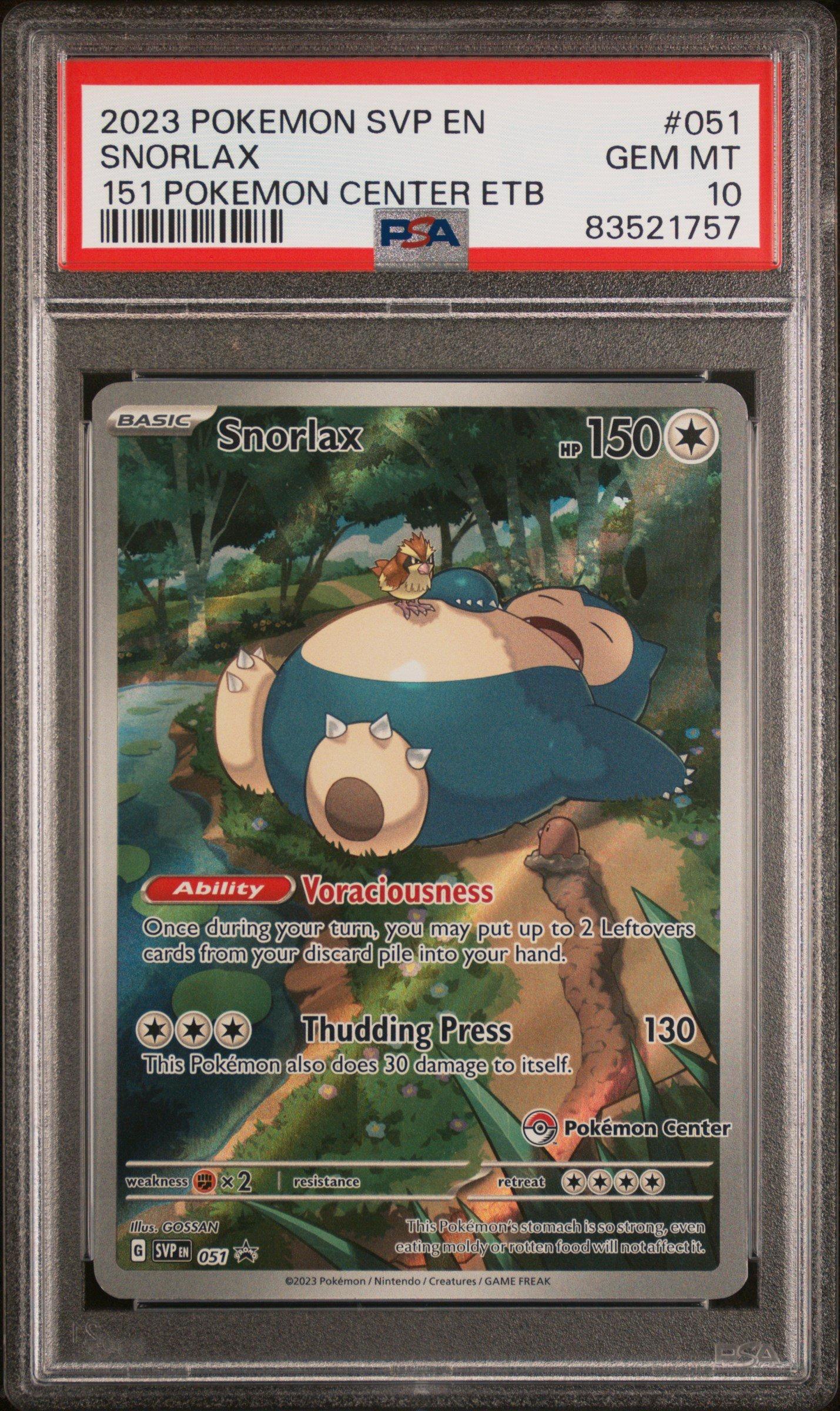 2023 Pokemon Svp En-sv Black Star Promo 051 Snorlax 151 Pokemon