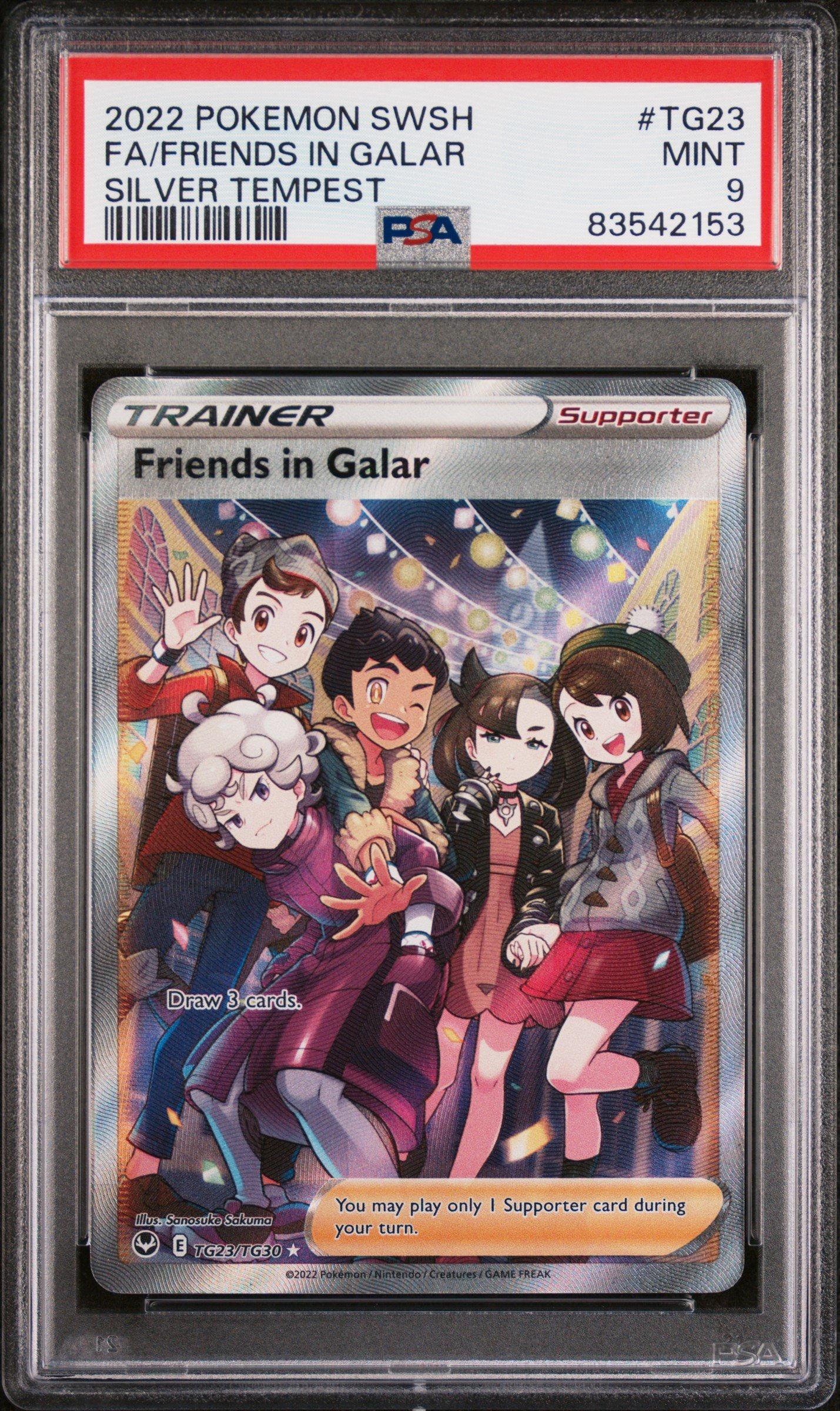 2022 Pokemon Sword & Shield Silver Tempest Tg23 Fa/friends In Galar PSA 9