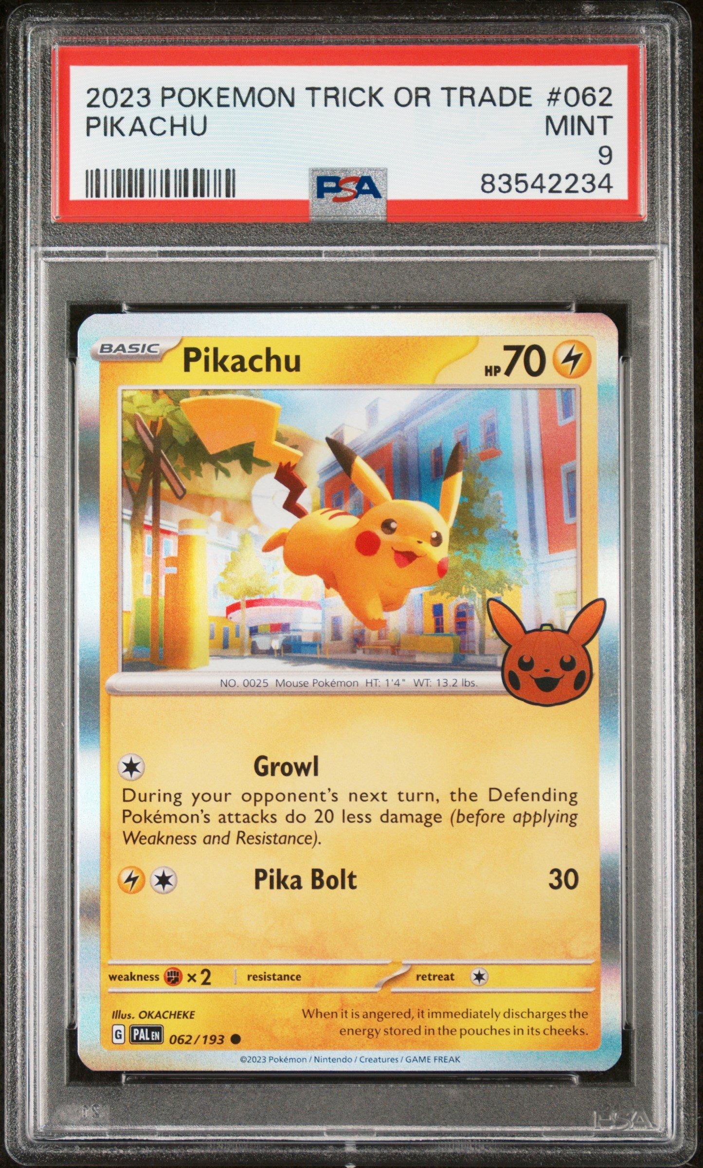 2023 Pokemon Trick Or Trade 062 Pikachu PSA