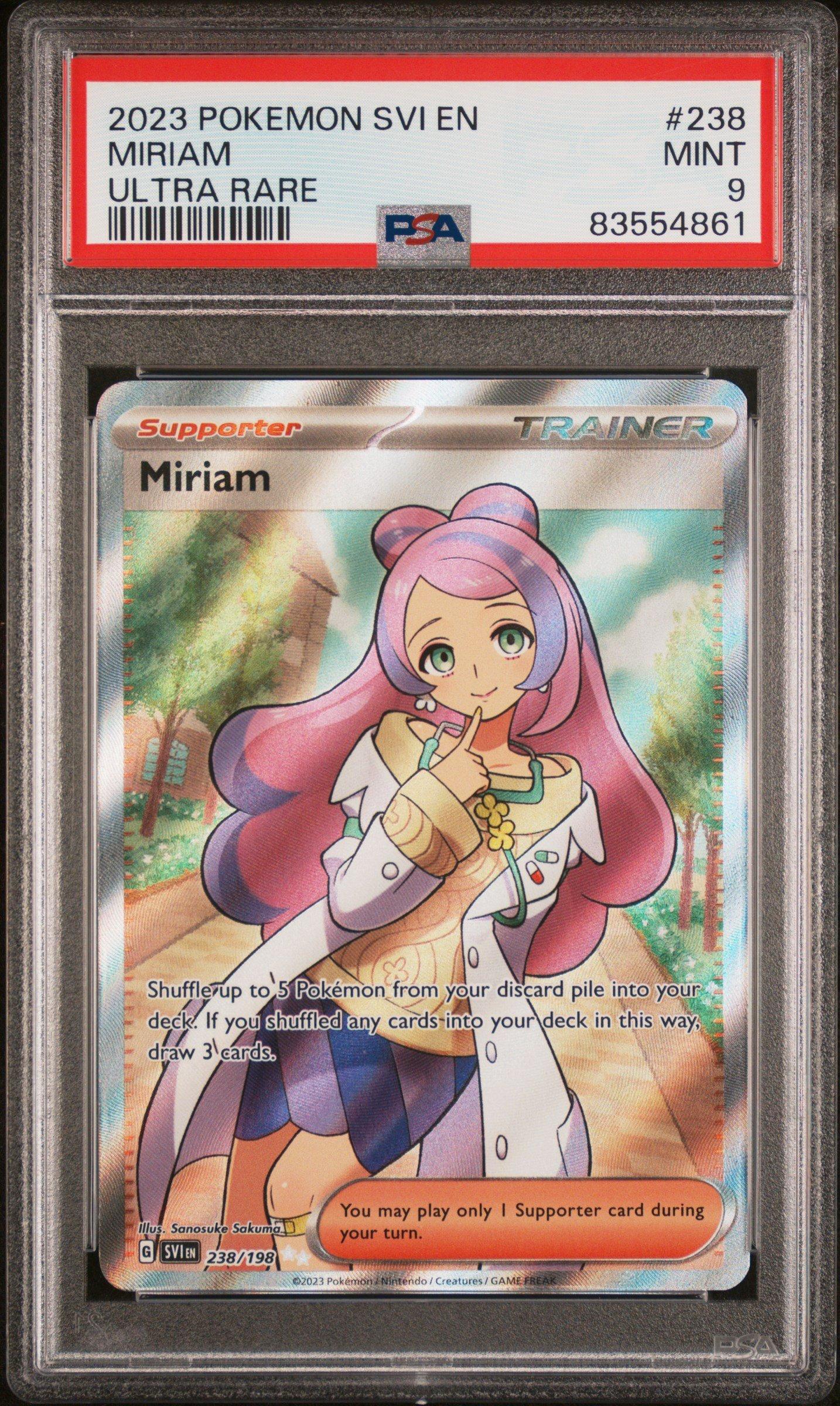 2023 Pokemon Svi En-scarlet & Violet 238 Miriam Ultra Rare PSA 9