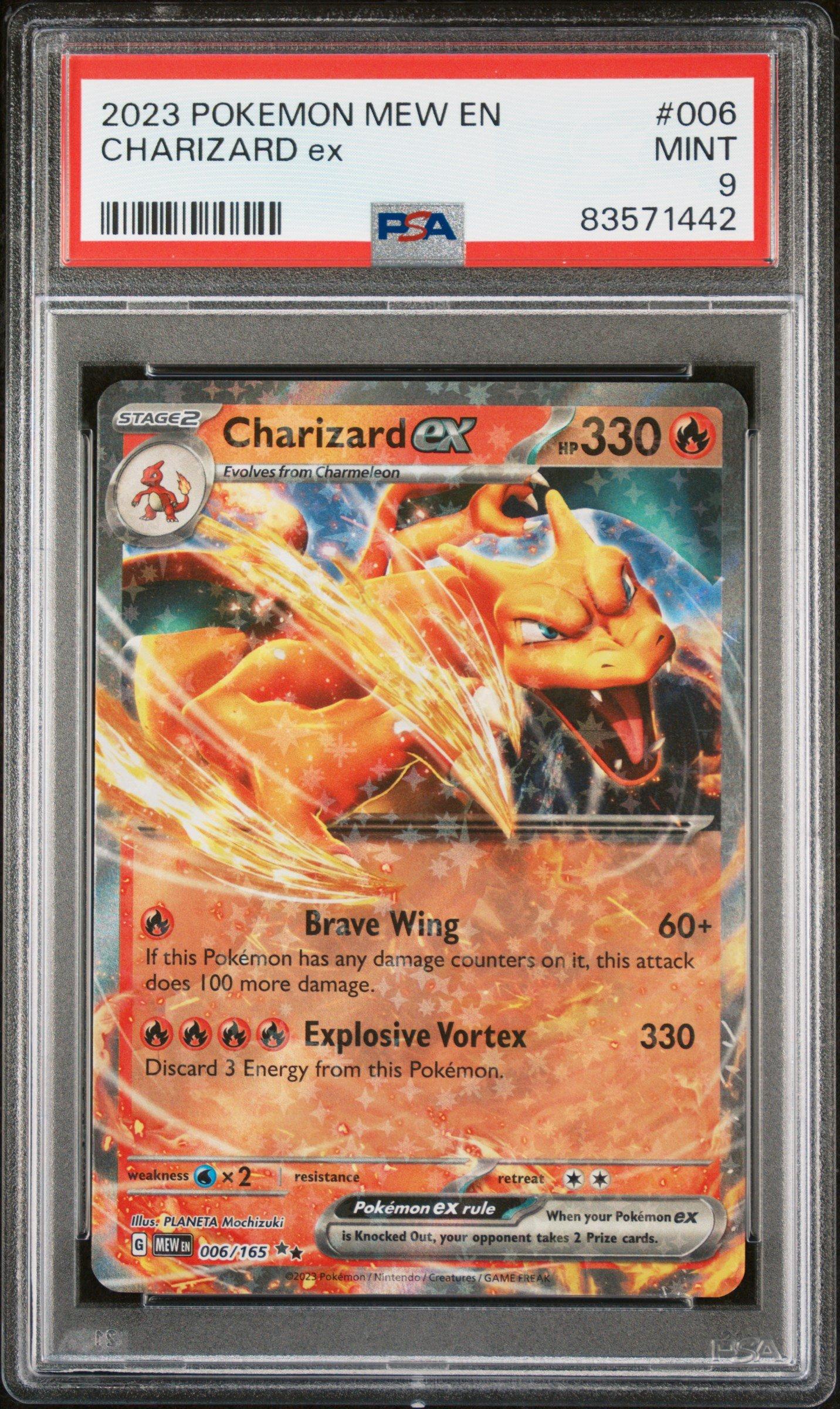 2023 Pokemon Mew En-151 006 Charizard Ex PSA 9 Graded Card | GameStop