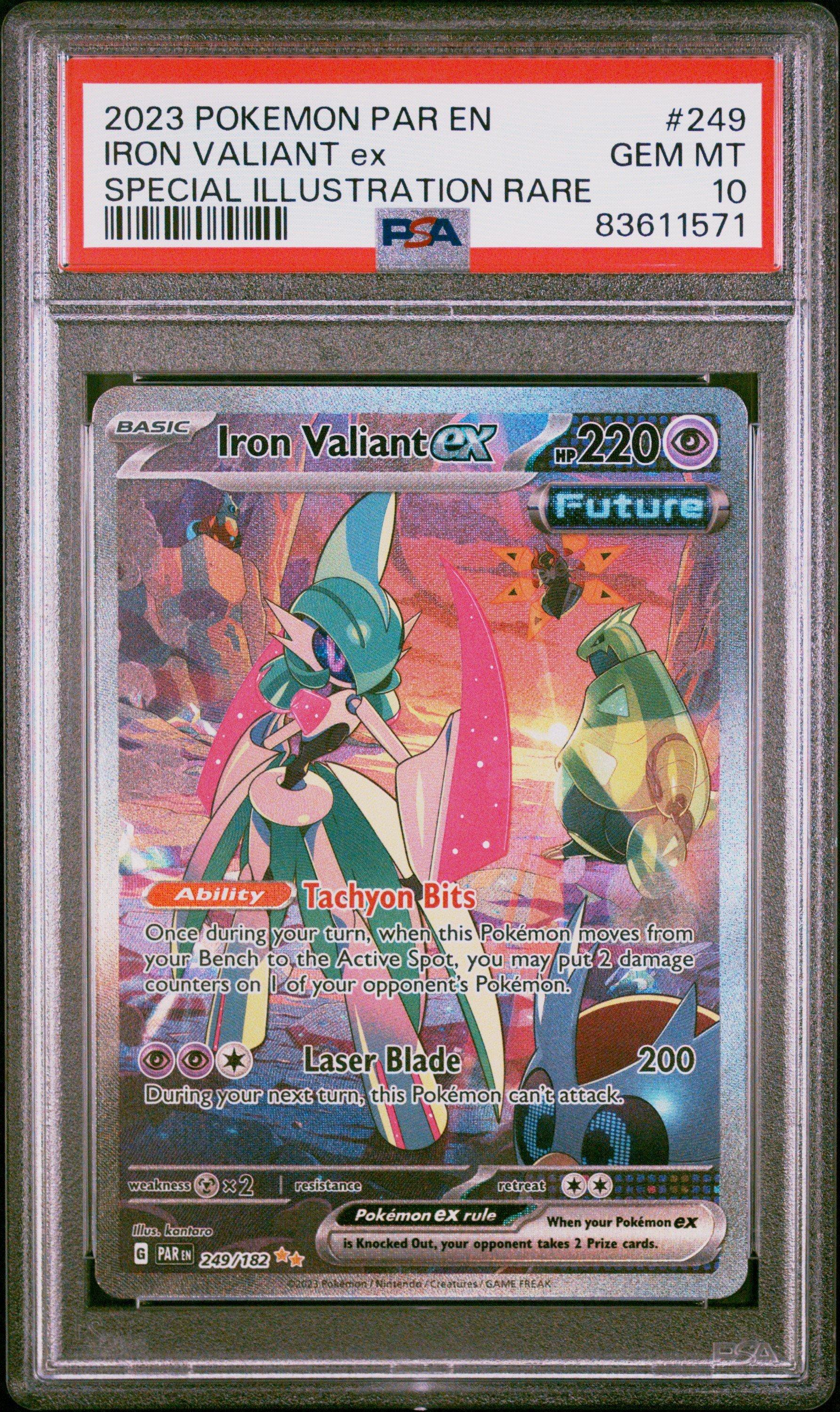 2023 Pokemon Par En-paradox Rift 249 Iron Valiant Ex Special Illustration Rare PSA