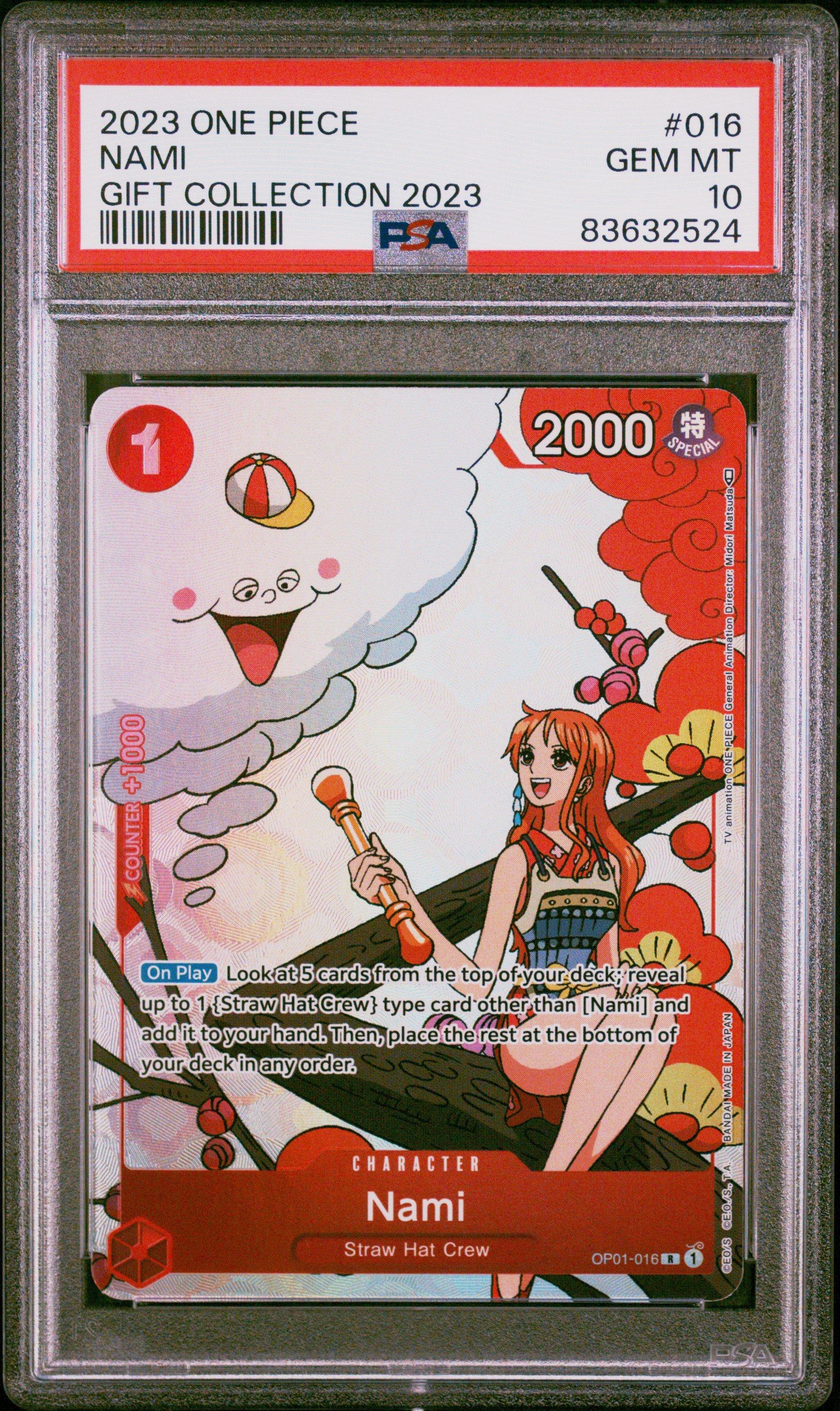 2023 One Piece Gift Collection 2023 016 Nami PSA 10 Graded Card