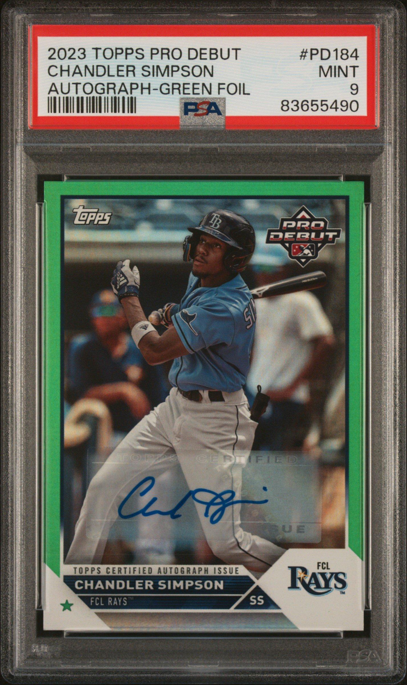 2023 Topps Pro Debut Pd184 Chandler Simpson Autograph-green Foil 