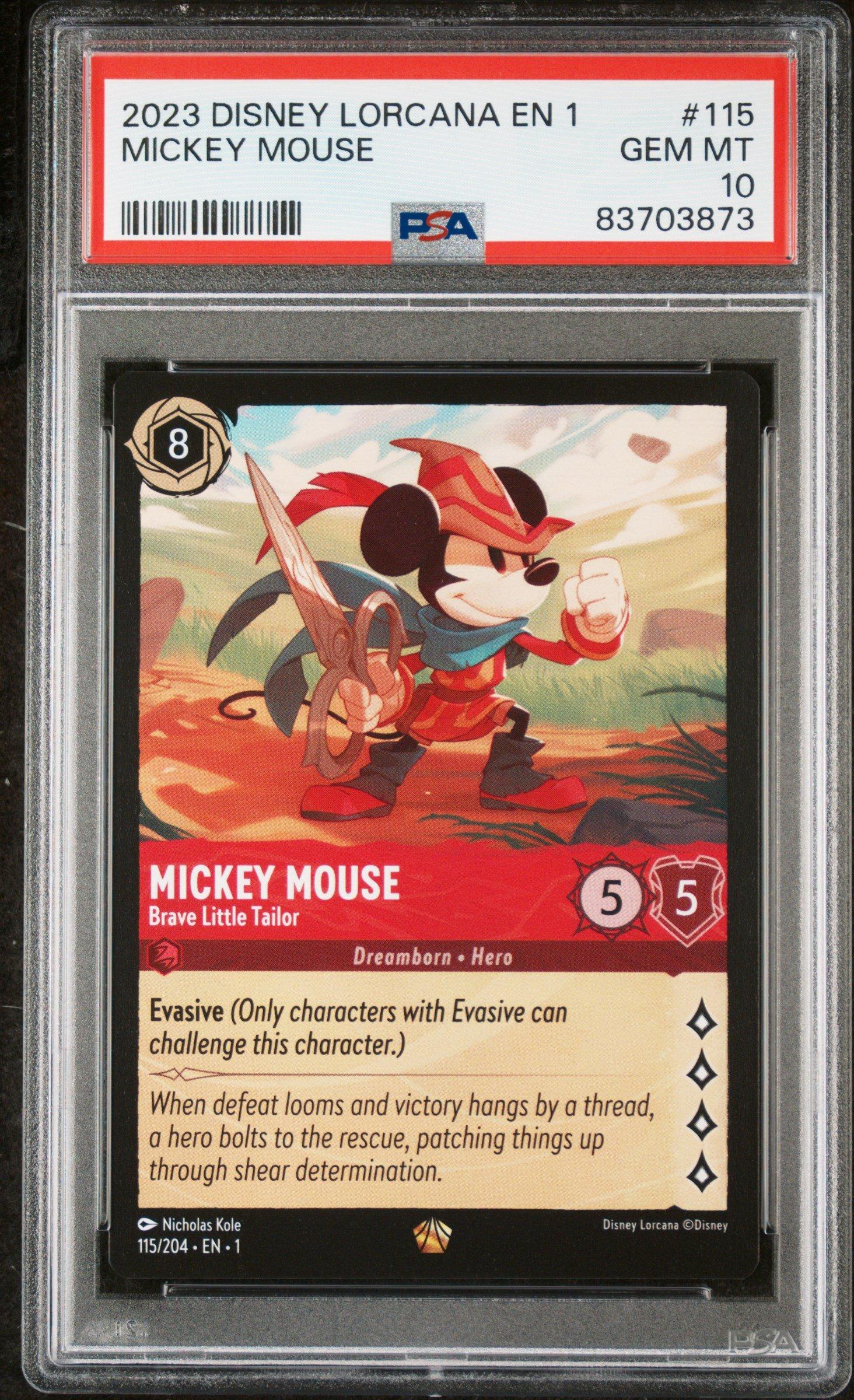 2023 Disney Lorcana En 1-the First Chapter 115 Mickey Mouse - Brave Little  Tailor PSA 10 Graded Card | GameStop