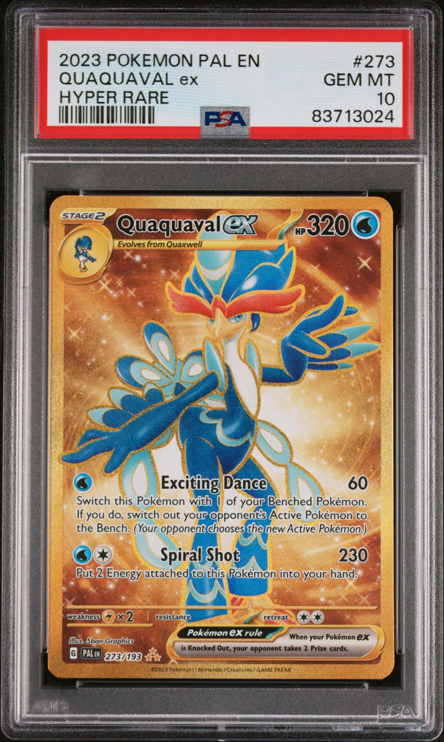 pokemon paldea evolved gold cards Quaquaval ex - 273/193 Gold Full Art Secret Rare main image 0