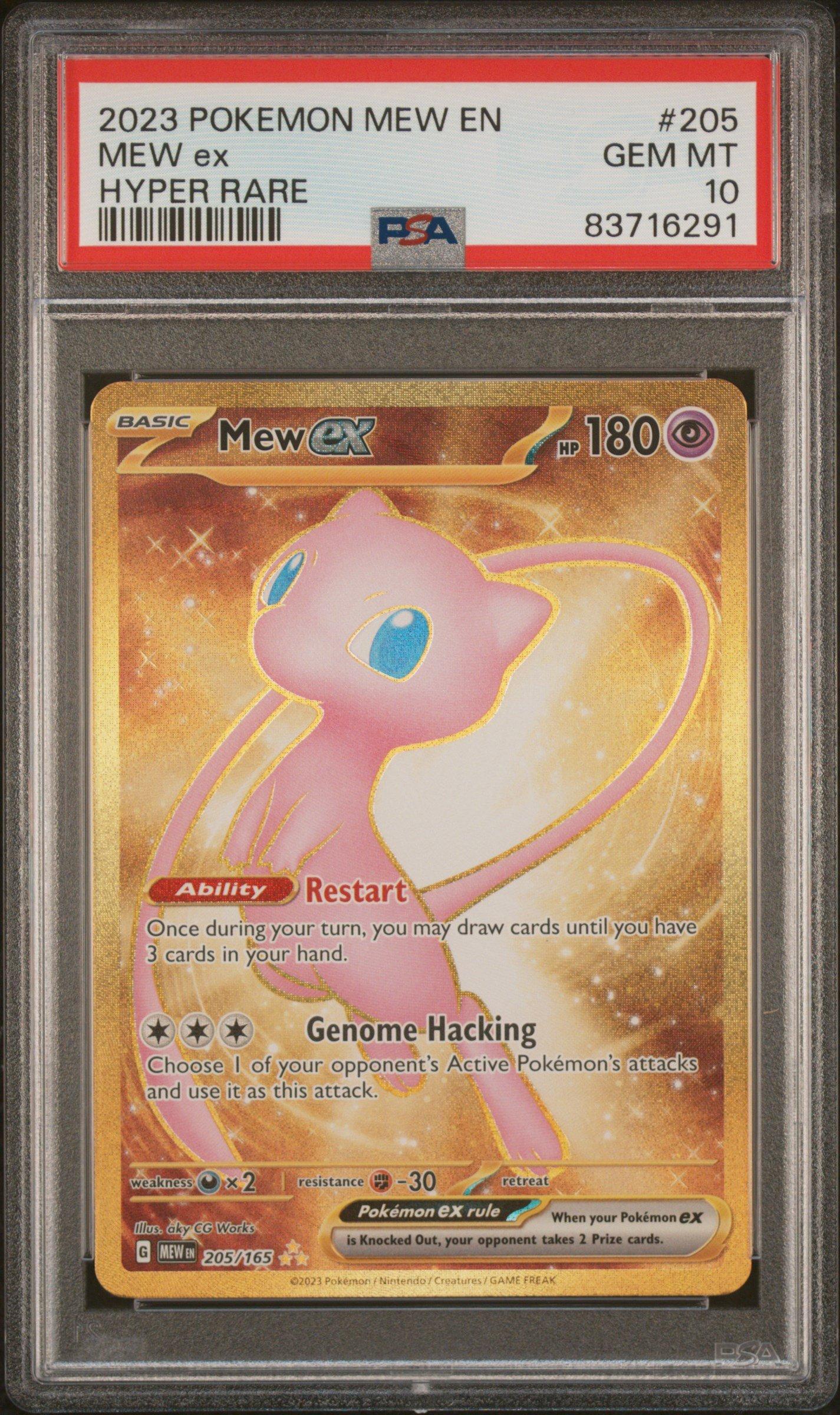 2023 Pokemon Mew En-151 205 Mew Ex Hyper Rare PSA 10 Graded Card
