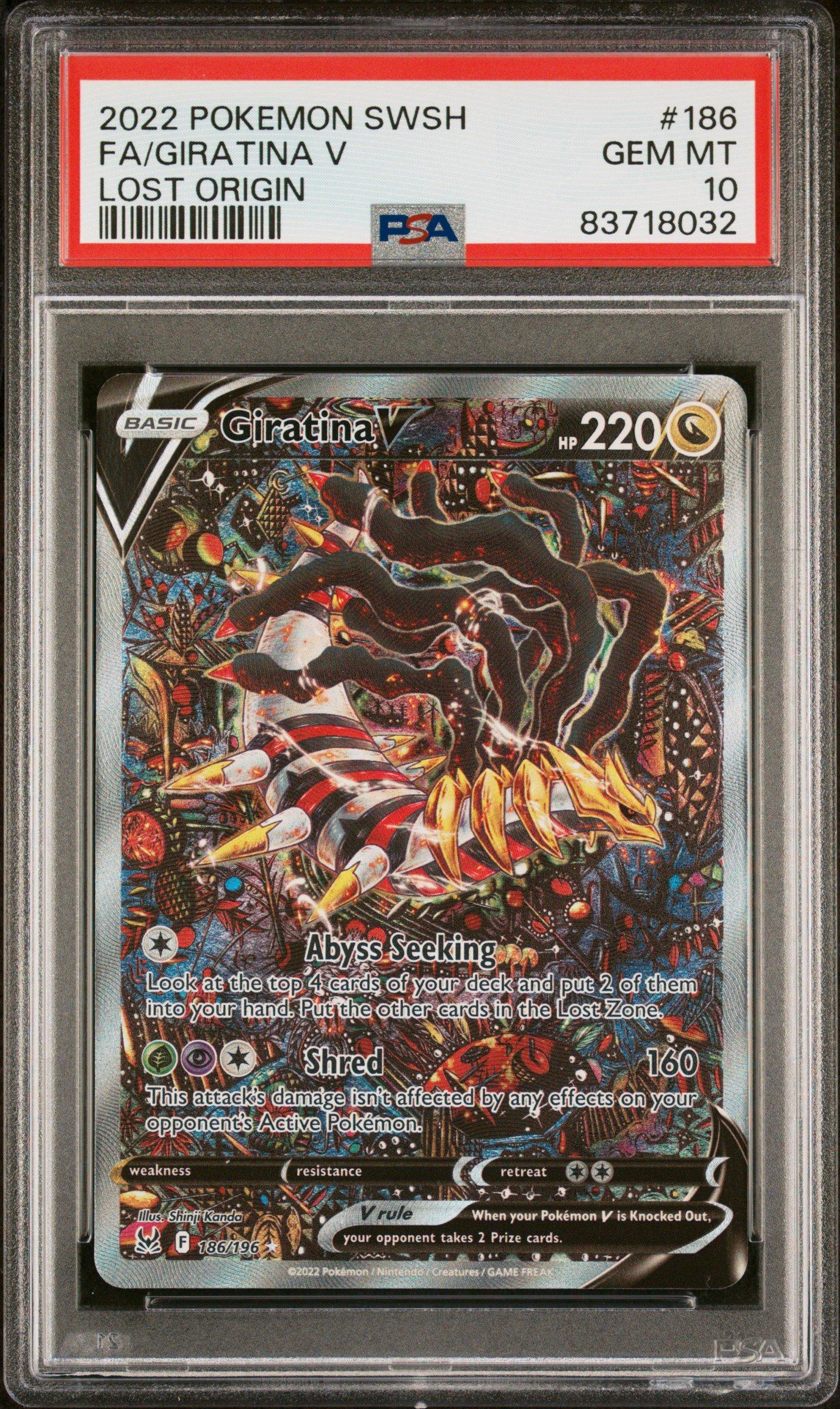 2022 Pokemon Sword & Shield Lost Origin 186 Full Art/giratina V