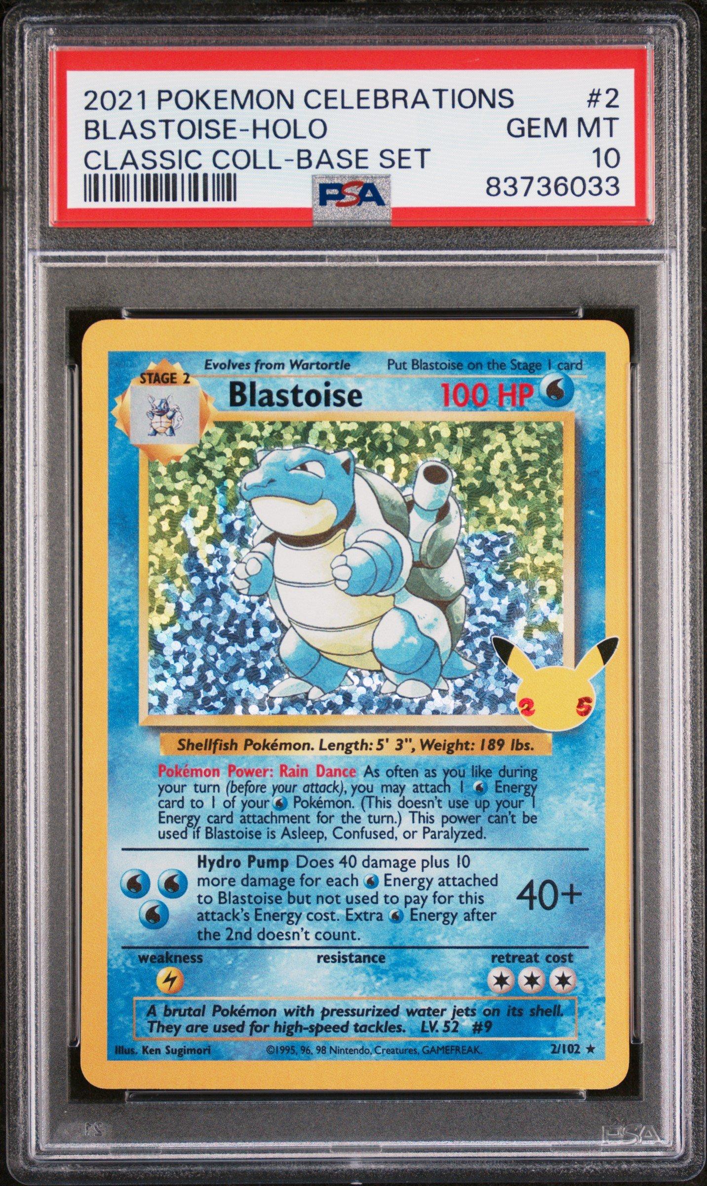 2021 Pokemon Celebrations Classic Collection 2 Blastoise-holo PSA 10 ...