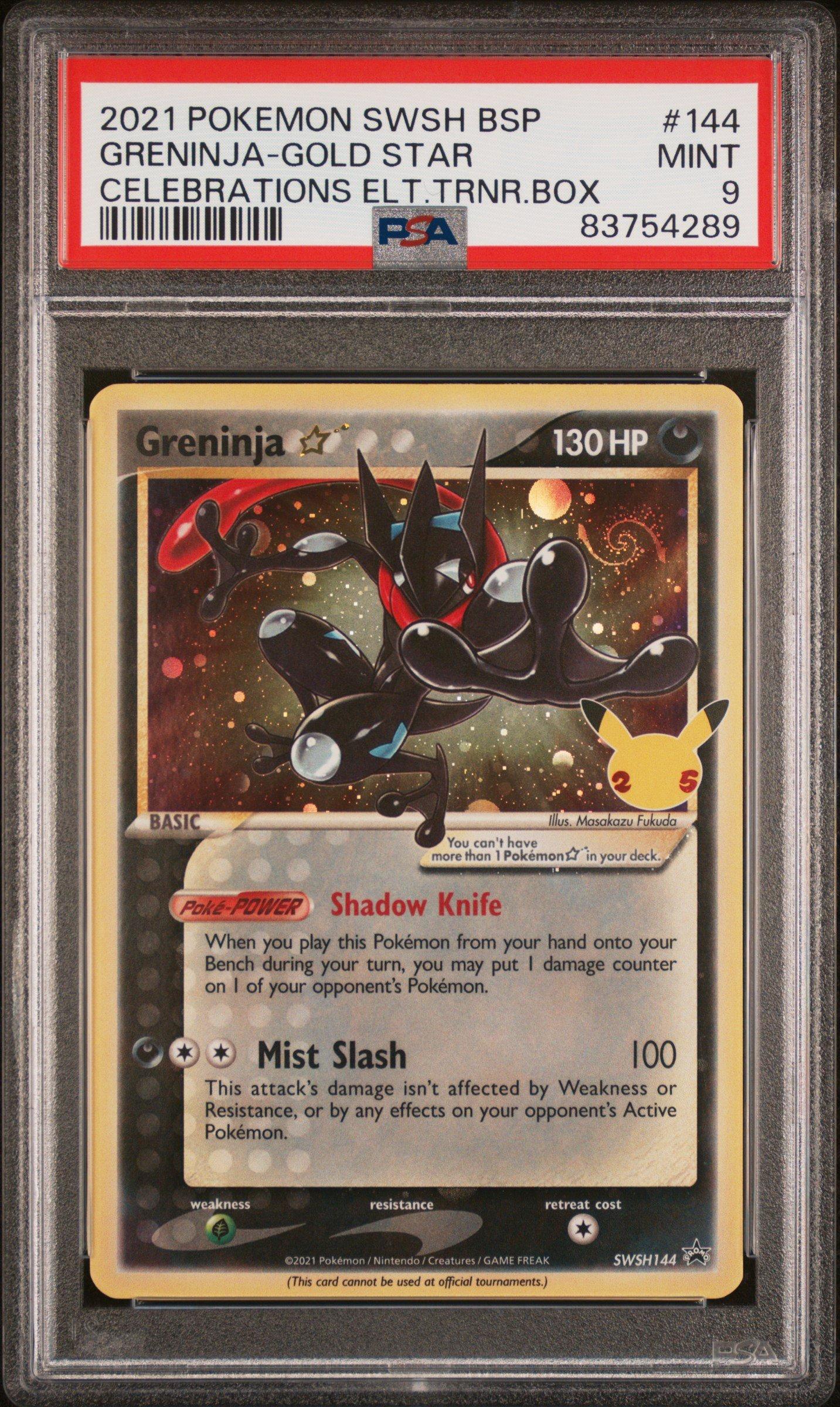 2021 Pokemon Swsh Black Star Promo 144 Greninjagold Star Celebrations