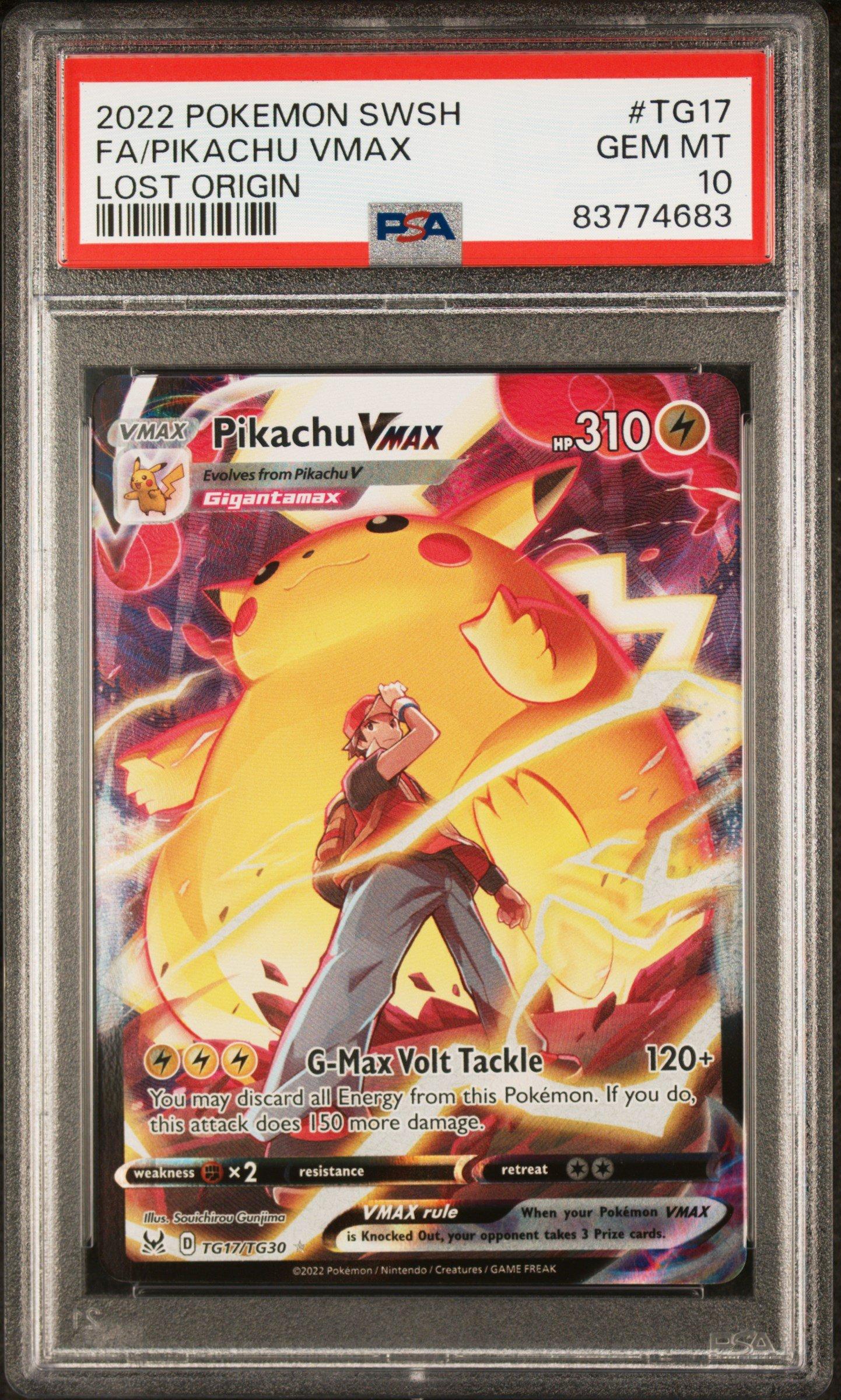 2022 Pokemon Sword & Shield Lost Origin Tg17 Full Art/pikachu Vmax
