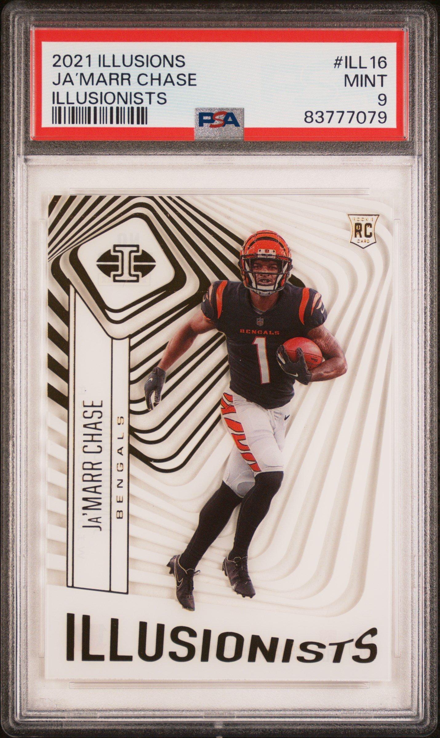 2021 Panini Illusions Illusionists Ill16 Ja’marr Chase PSA 9