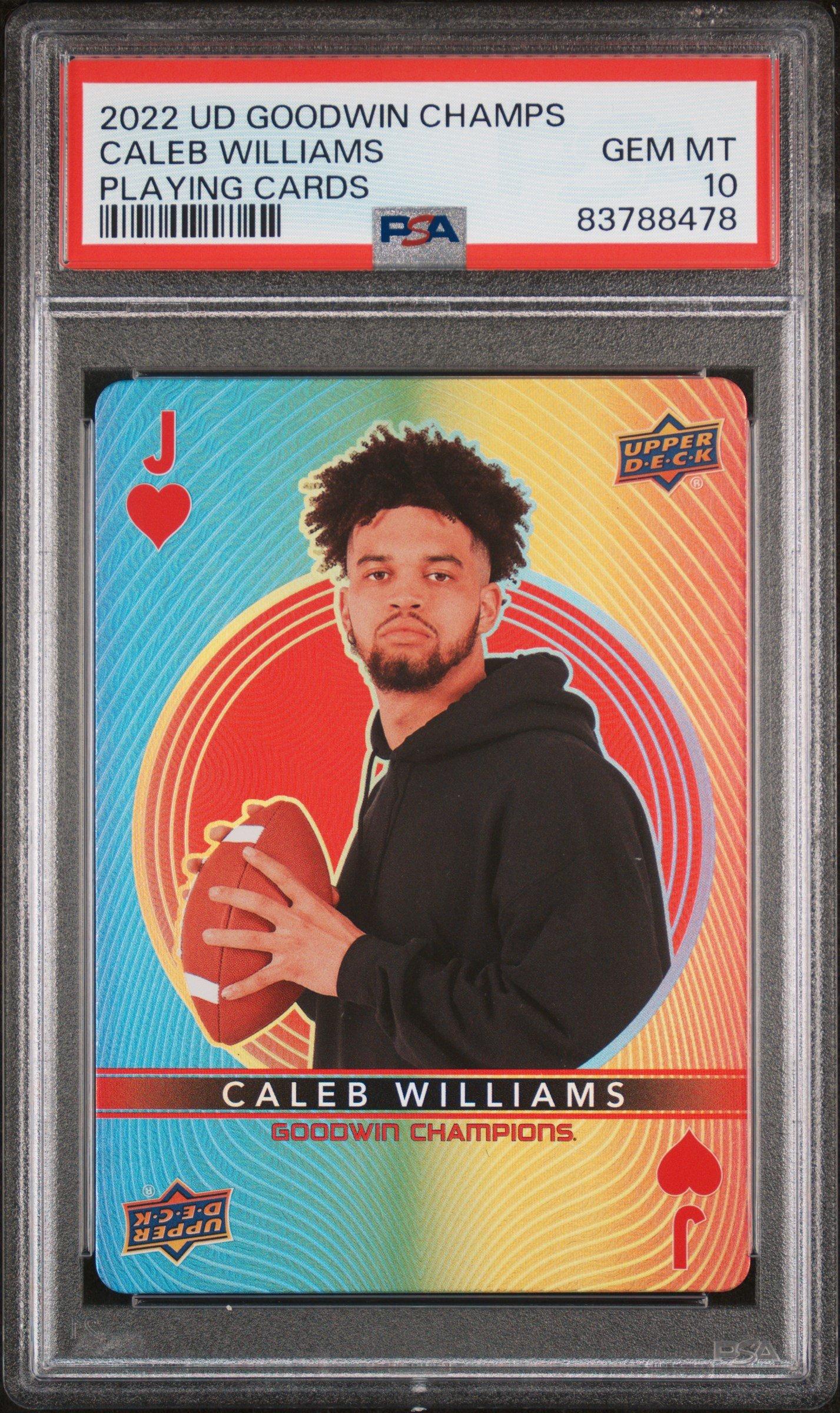 2022 Upper Deck Goodwin Champions Playing Cards Caleb Williams PSA