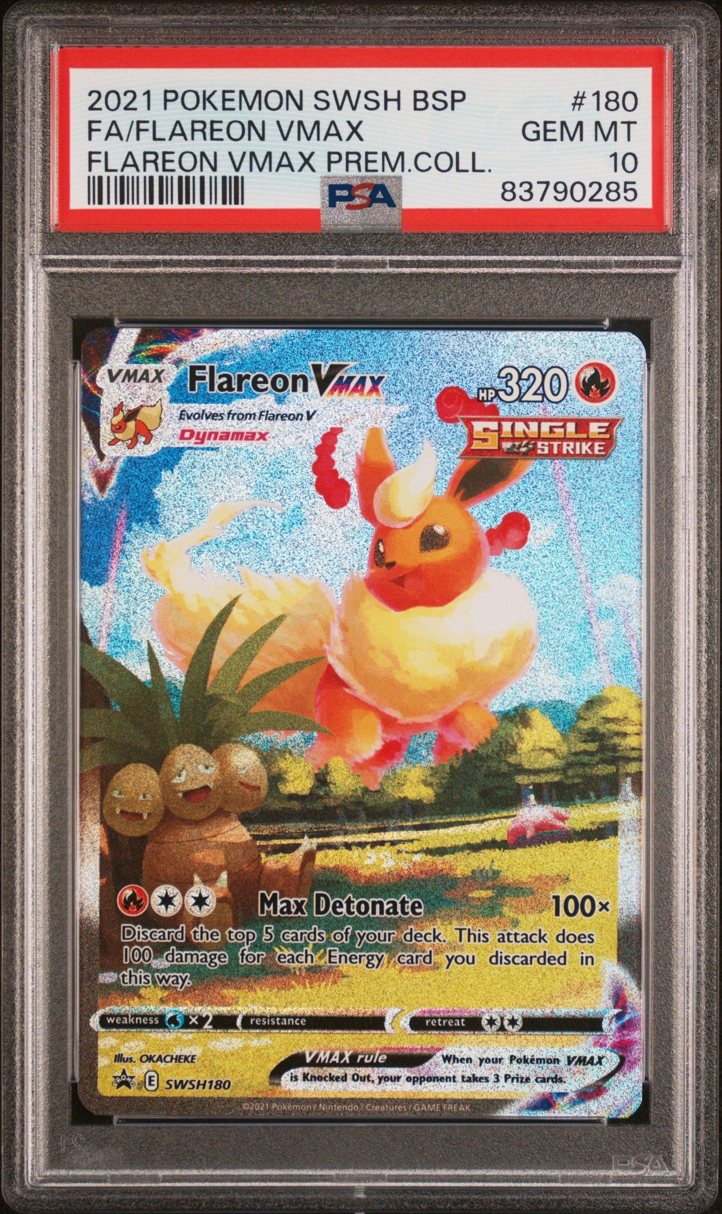 2021 Pokemon Swsh Black Star Promo 180 Full Art/flareon Vmax