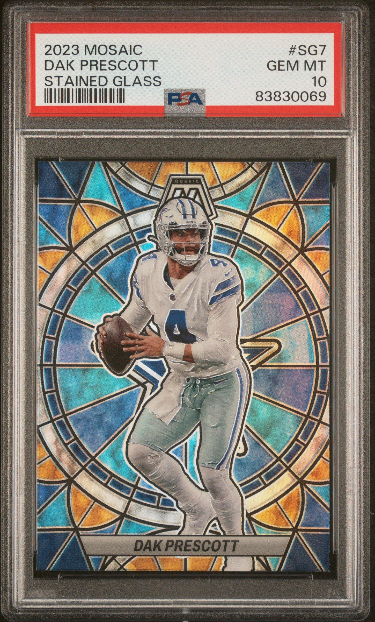 2023 Panini Mosaic Stained Glass Sg7 Dak Prescott PSA 10