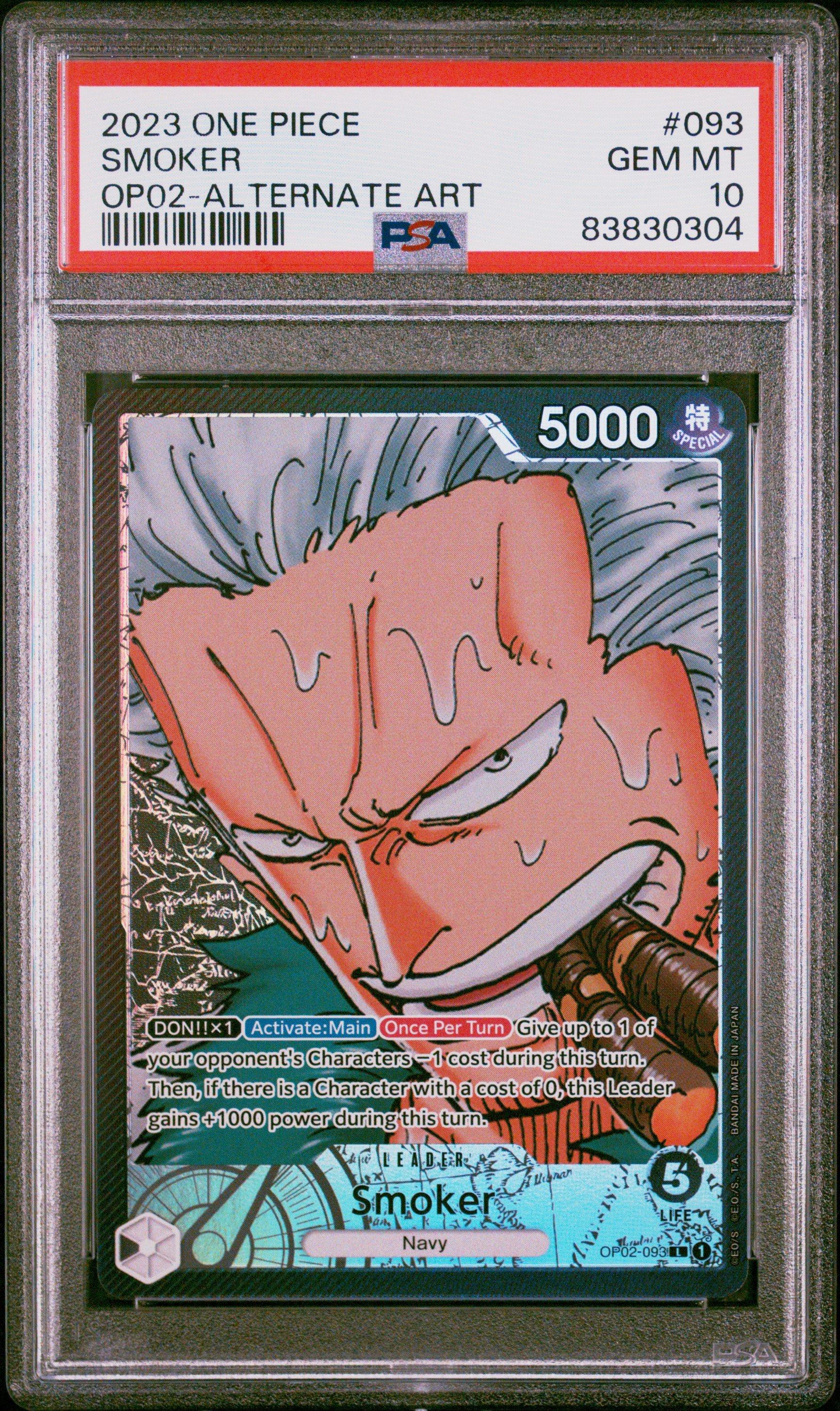 2023 One Piece Paramount War 093 Smoker Alternate Art PSA 10