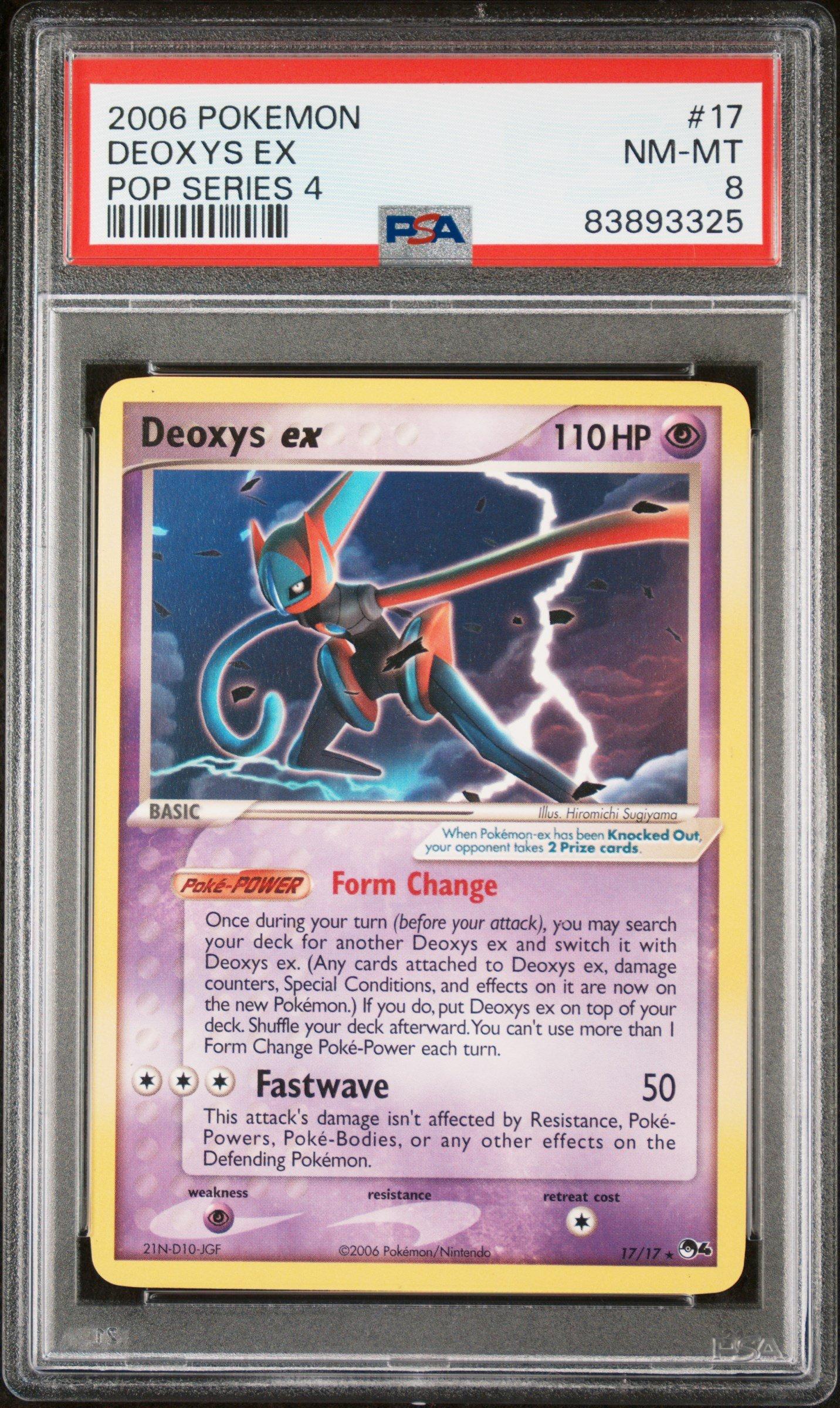 2006 Pokemon Pop Series 4 17 Deoxys Ex PSA 8