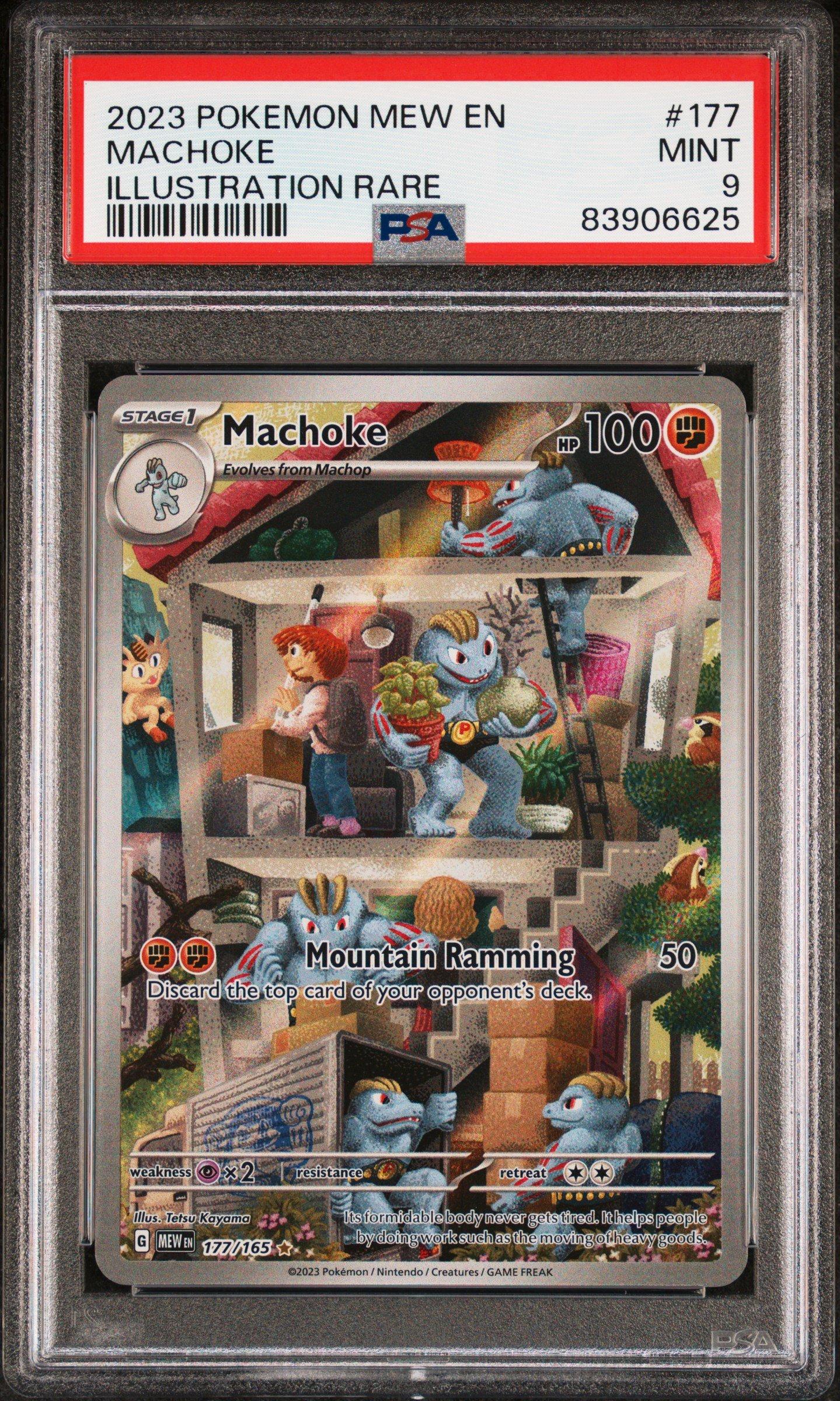 2023 Pokemon Mew En-151 177 Machoke Illustration Rare PSA