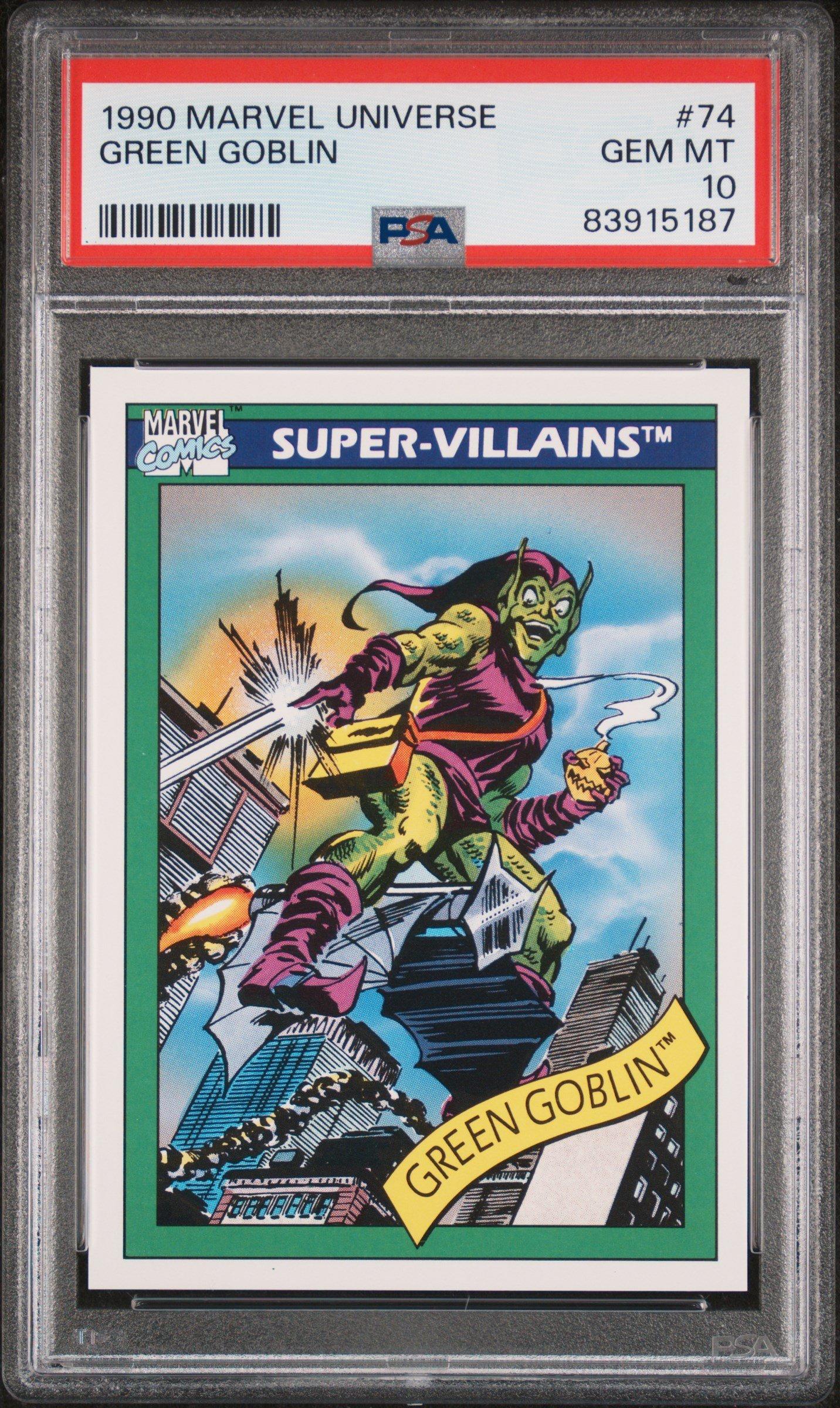 1990 Marvel Universe 74 Green Goblin PSA 10
