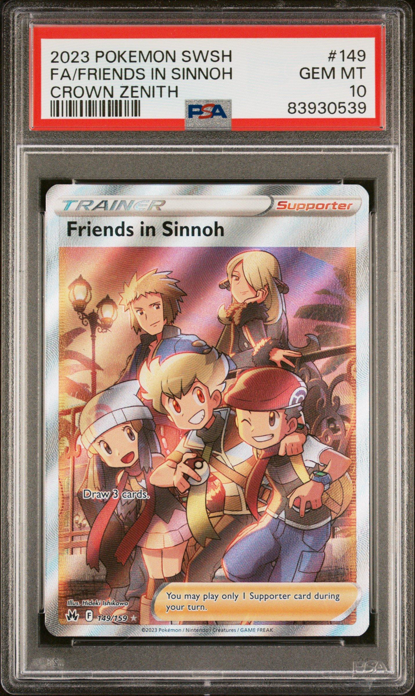 2023 Pokemon Sword And Shield Crown Zenith 149 Full Artfriends In Sinnoh Psa 10 Gamestop 6553