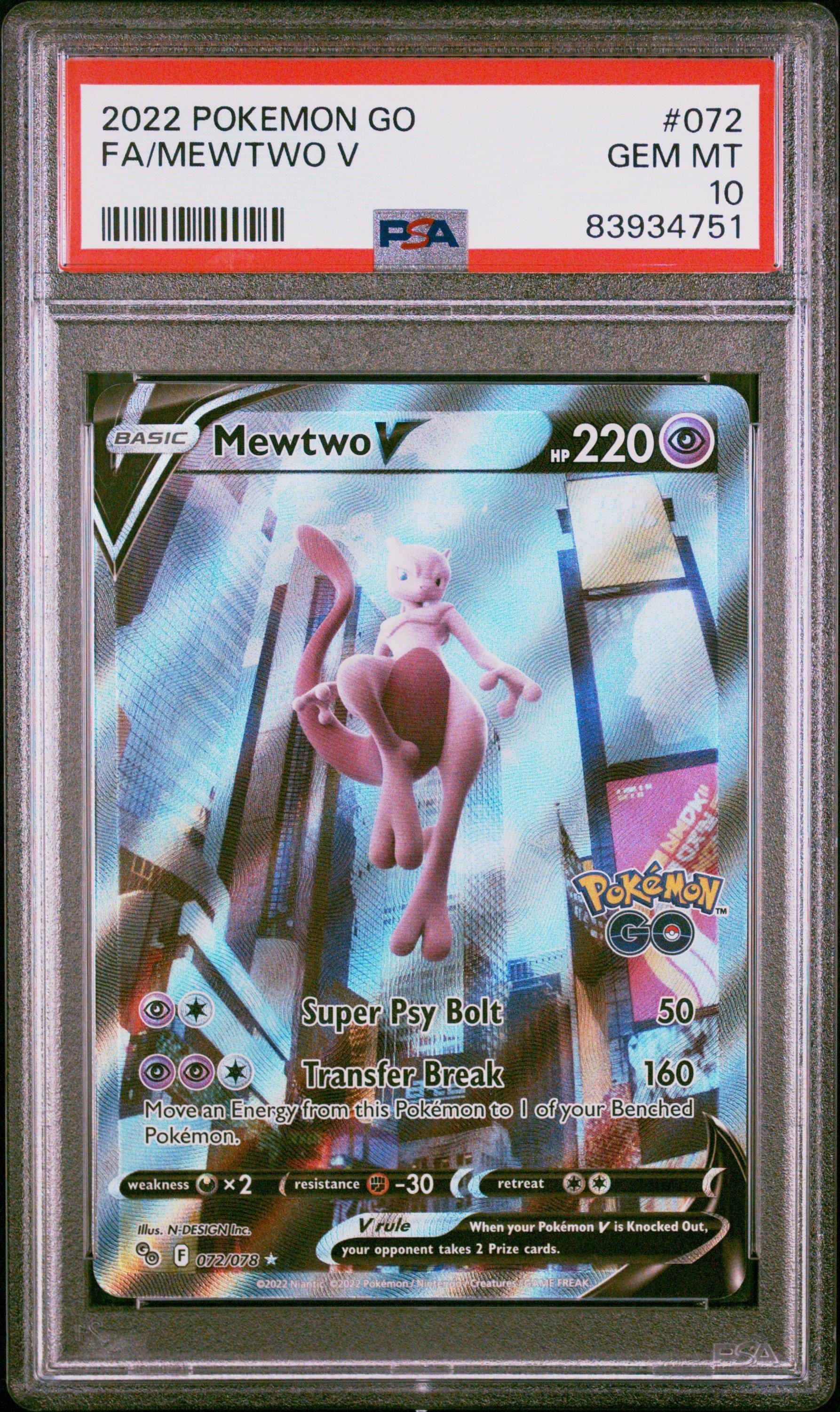 2022 Pokemon Go 072 Full Art/mewtwo V PSA 10 | GameStop