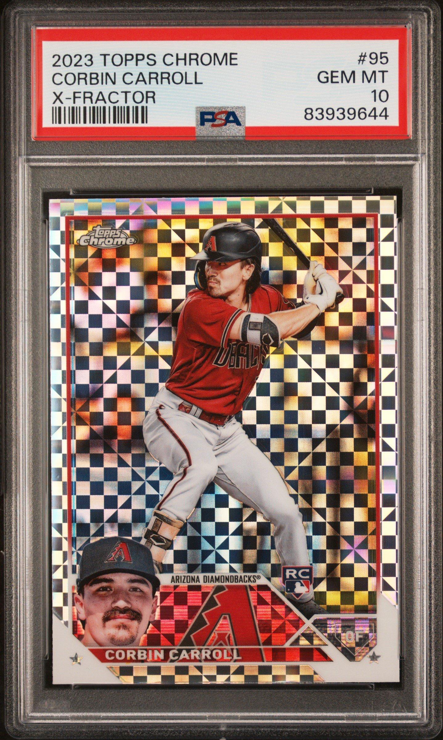 2023 Topps Chrome 95 Corbin Carroll X-fractor PSA