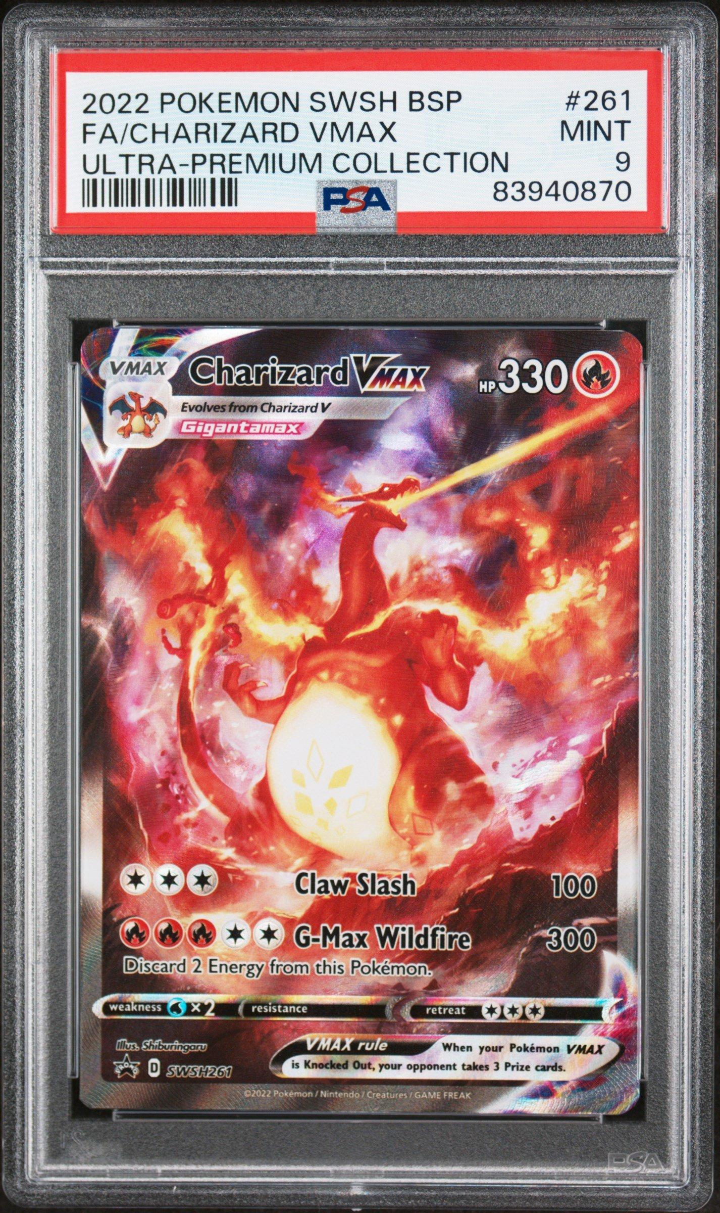 2022 Pokemon Swsh Black Star Promo 261 Full Art/charizard Vmax Sword ...