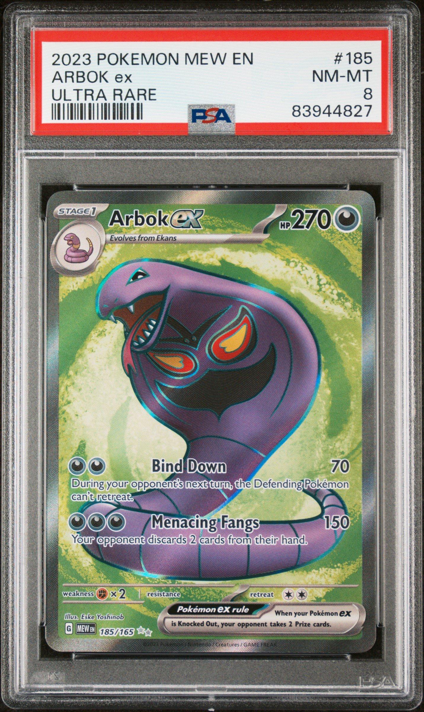 2023 Pokemon Mew En-151 185 Arbok Ex Ultra Rare PSA 8 Graded Card | GameStop