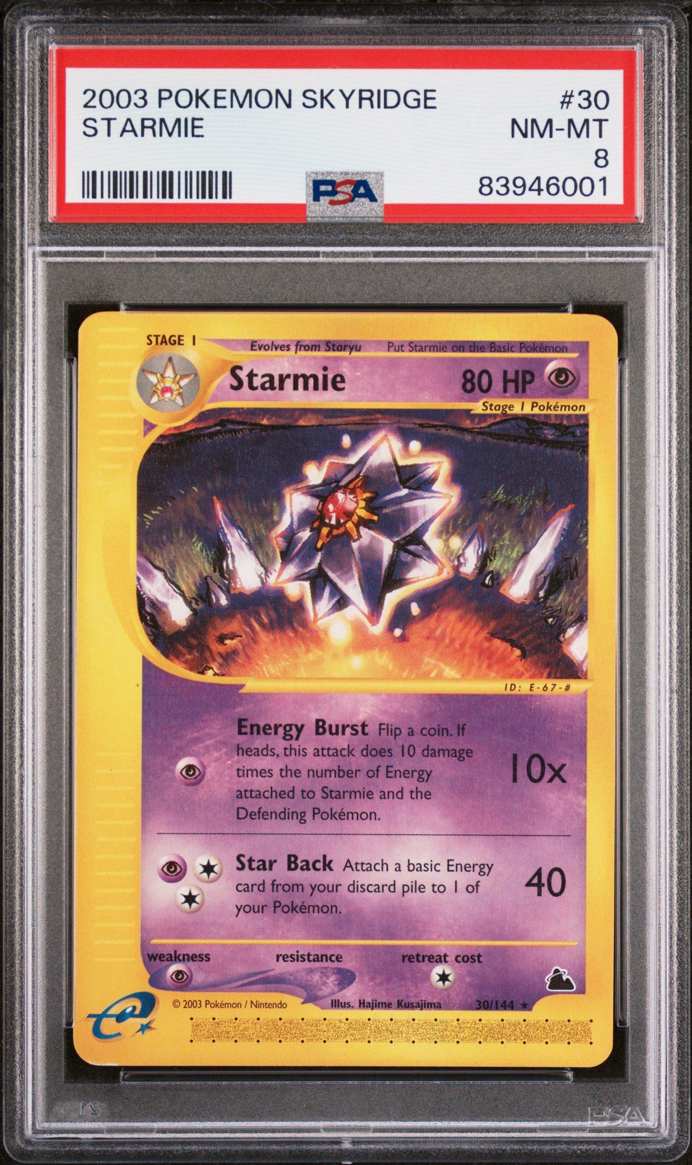 2003 Pokemon Skyridge 30 Starmie PSA 8