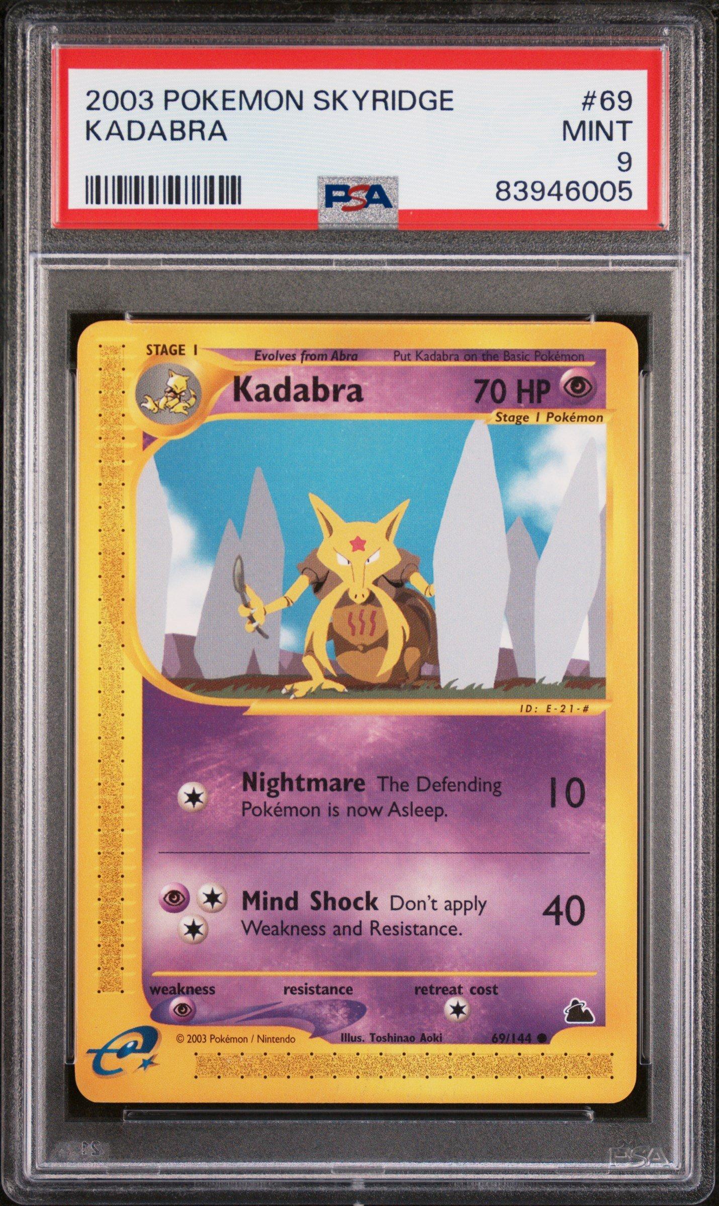 2003 Pokemon Skyridge 69 Kadabra PSA 9