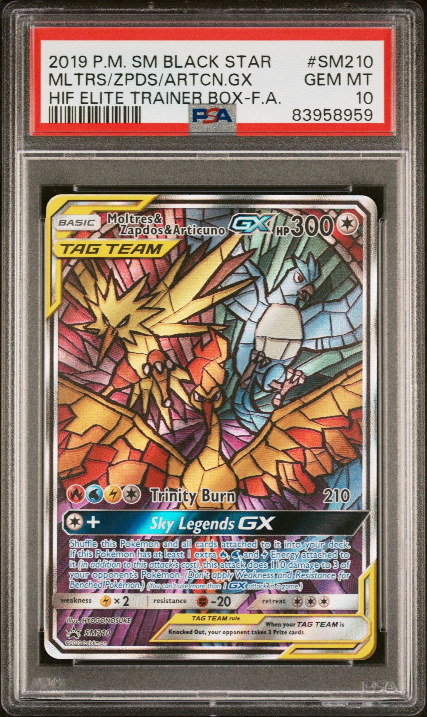 2019 Pokemon Sm Black Star Promo Sm210 Full Art/moltres & Zapdos