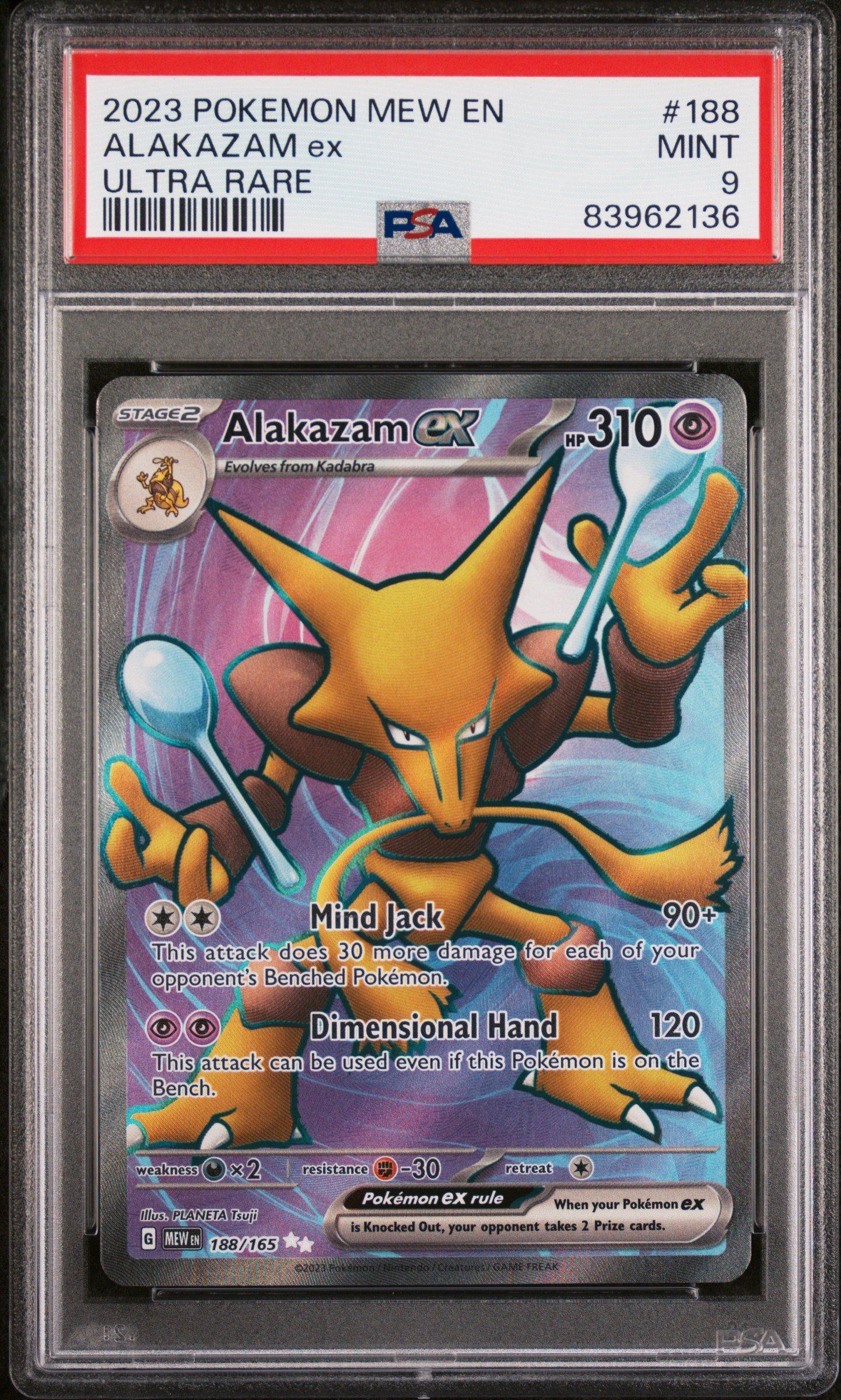 2023 Pokemon Mew En-151 188 Alakazam Ex Ultra Rare PSA 9 | GameStop