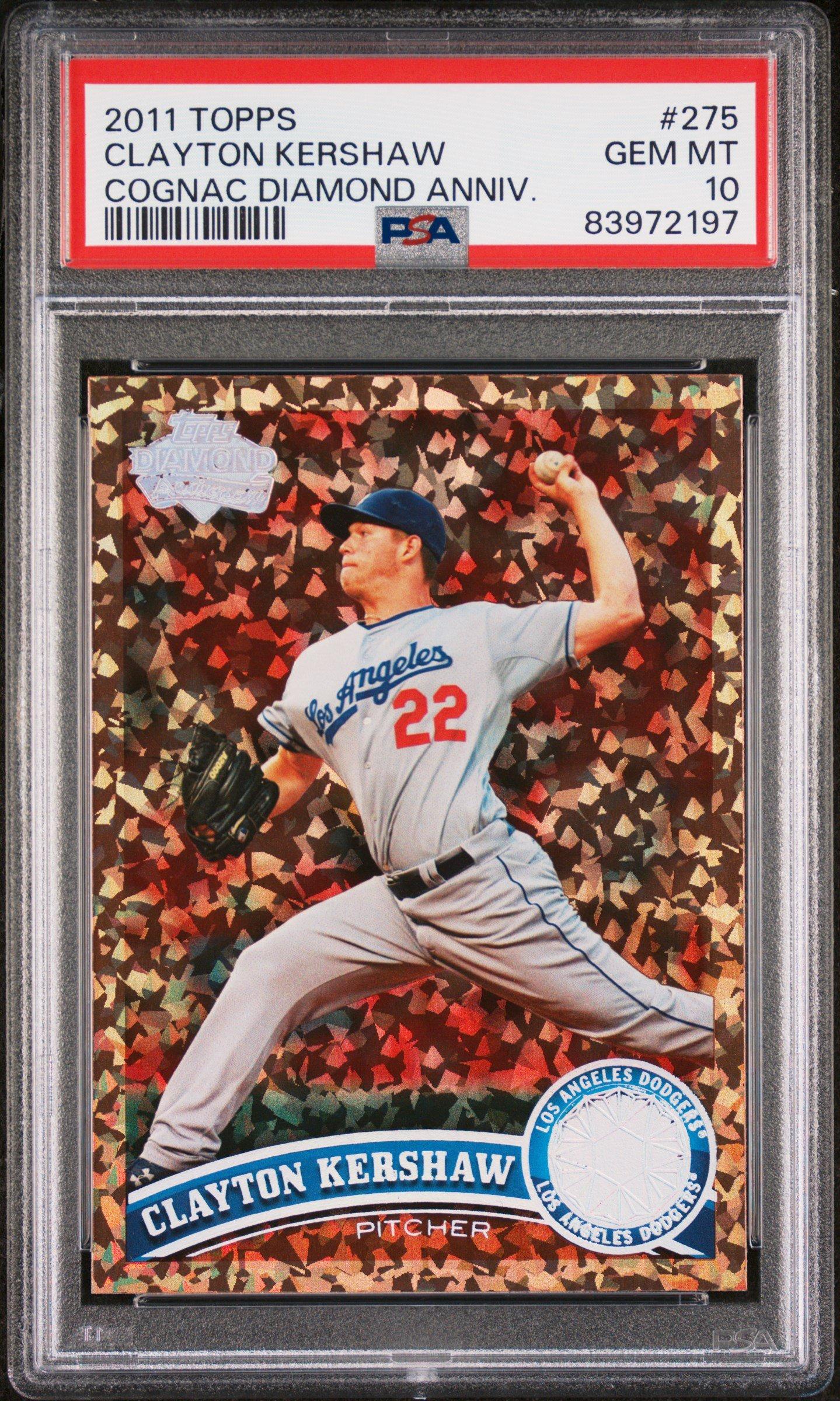 2011 Topps 275 Clayton Kershaw Cognac Diamond Anniversary PSA 10