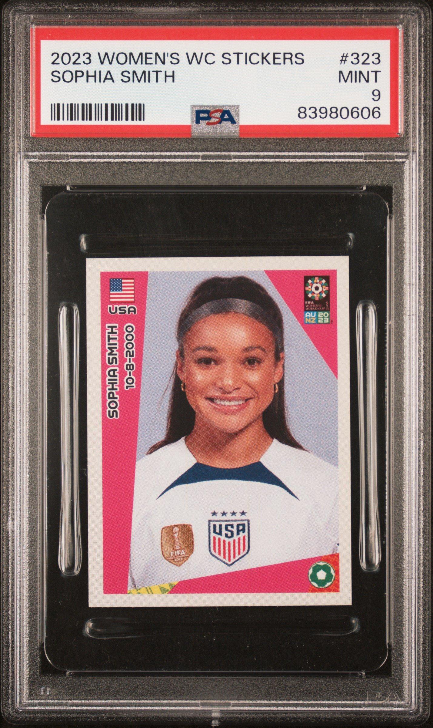 2023 Panini Fifa Women's World Cup Stickers 323 Sophia Smith PSA 9