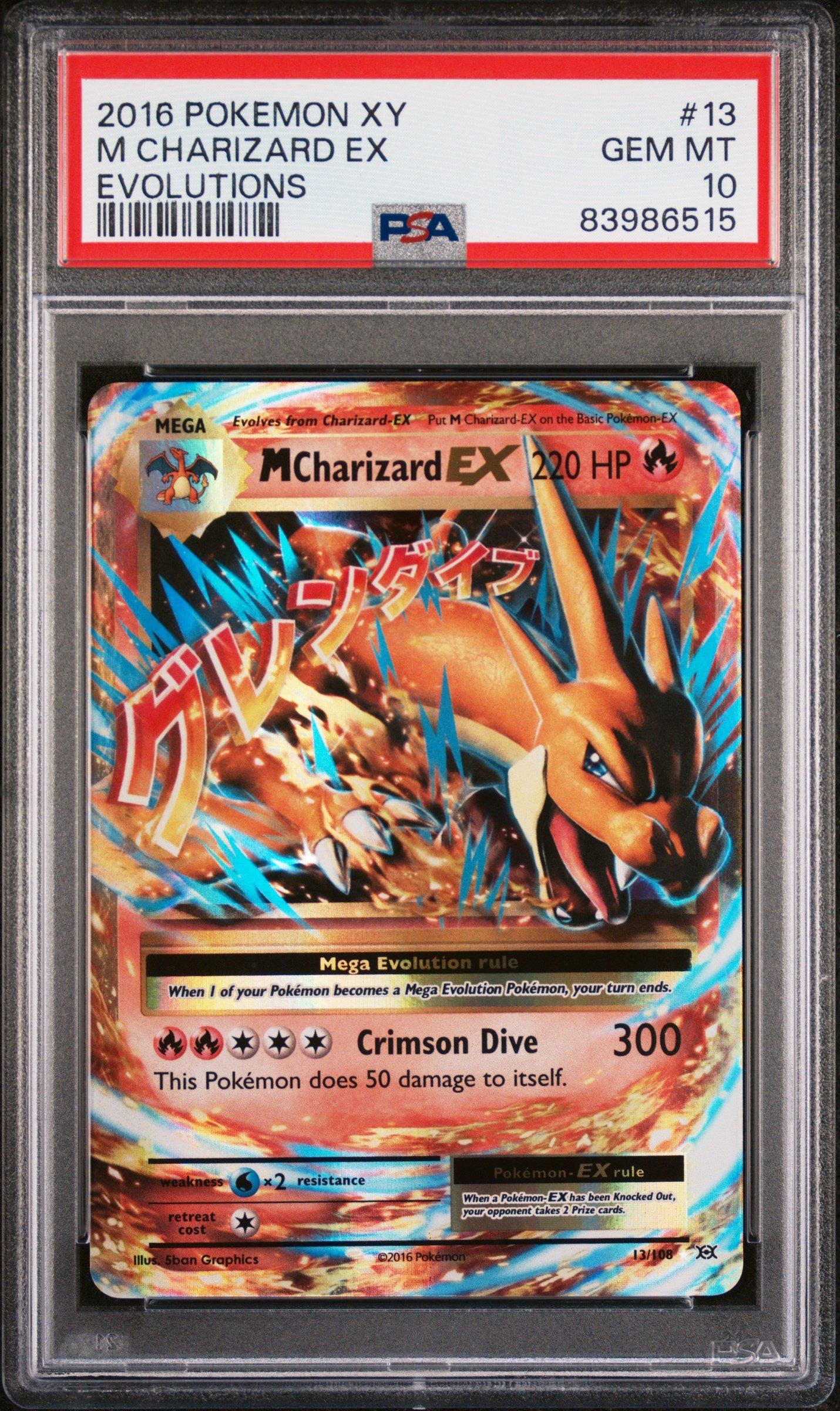2016 Pokemon Xy Evolutions 13 M Charizard Ex PSA 10 Graded Card