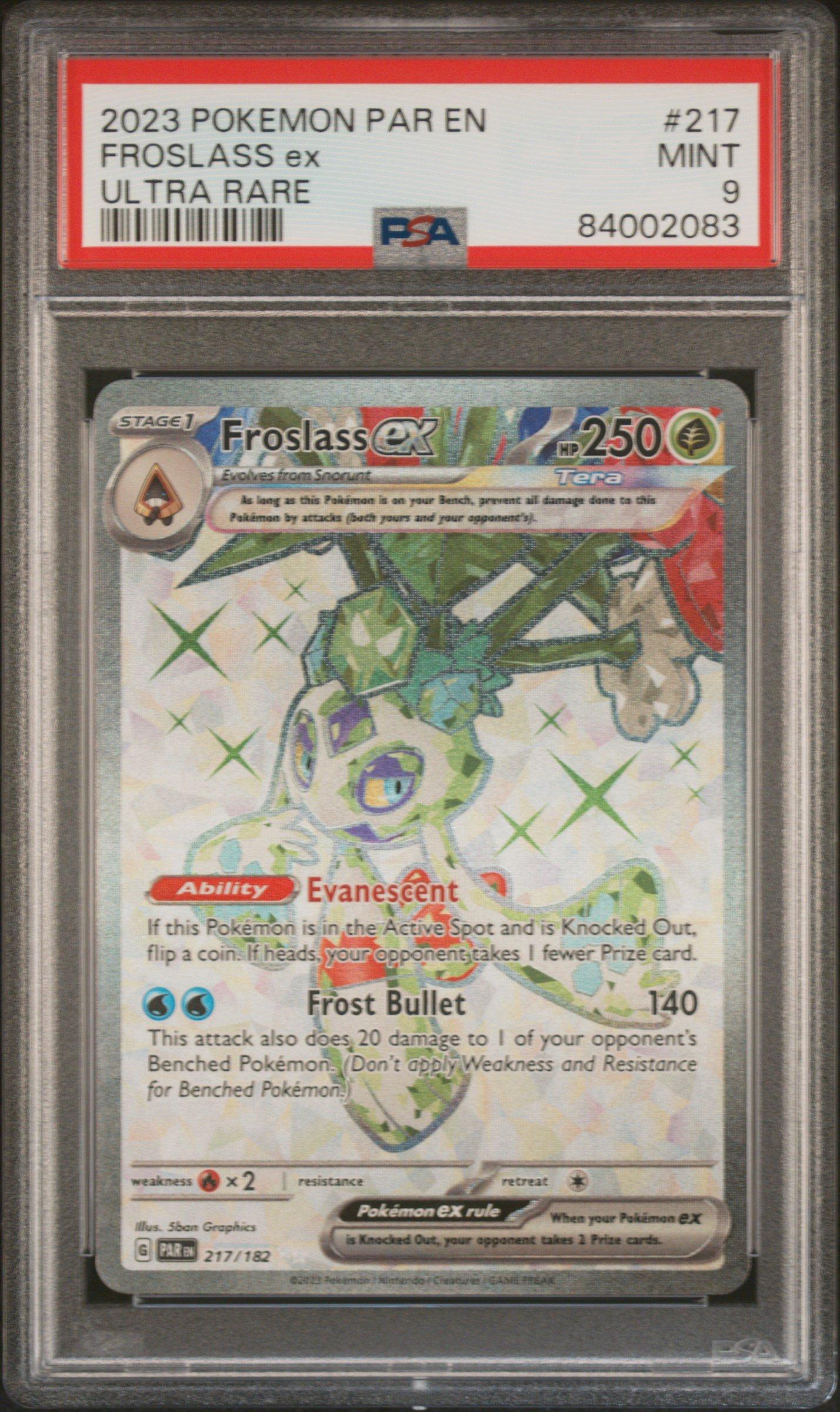 2023 Pokemon Par En-paradox Rift 217 Froslass Ex Ultra Rare PSA 9