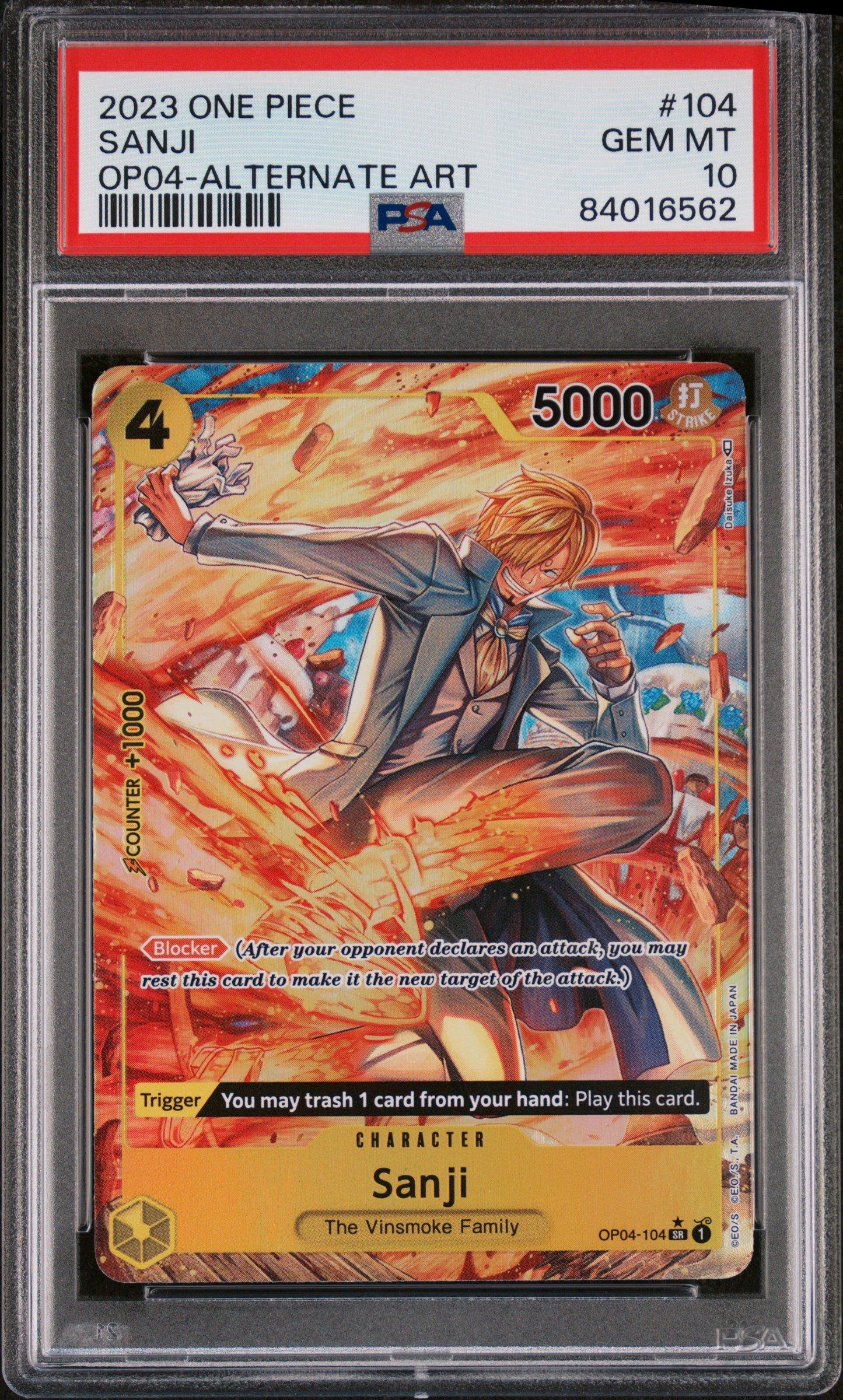 2023 One Piece Op04-kingdoms Of Intrigue 104 Sanji Alternate Art