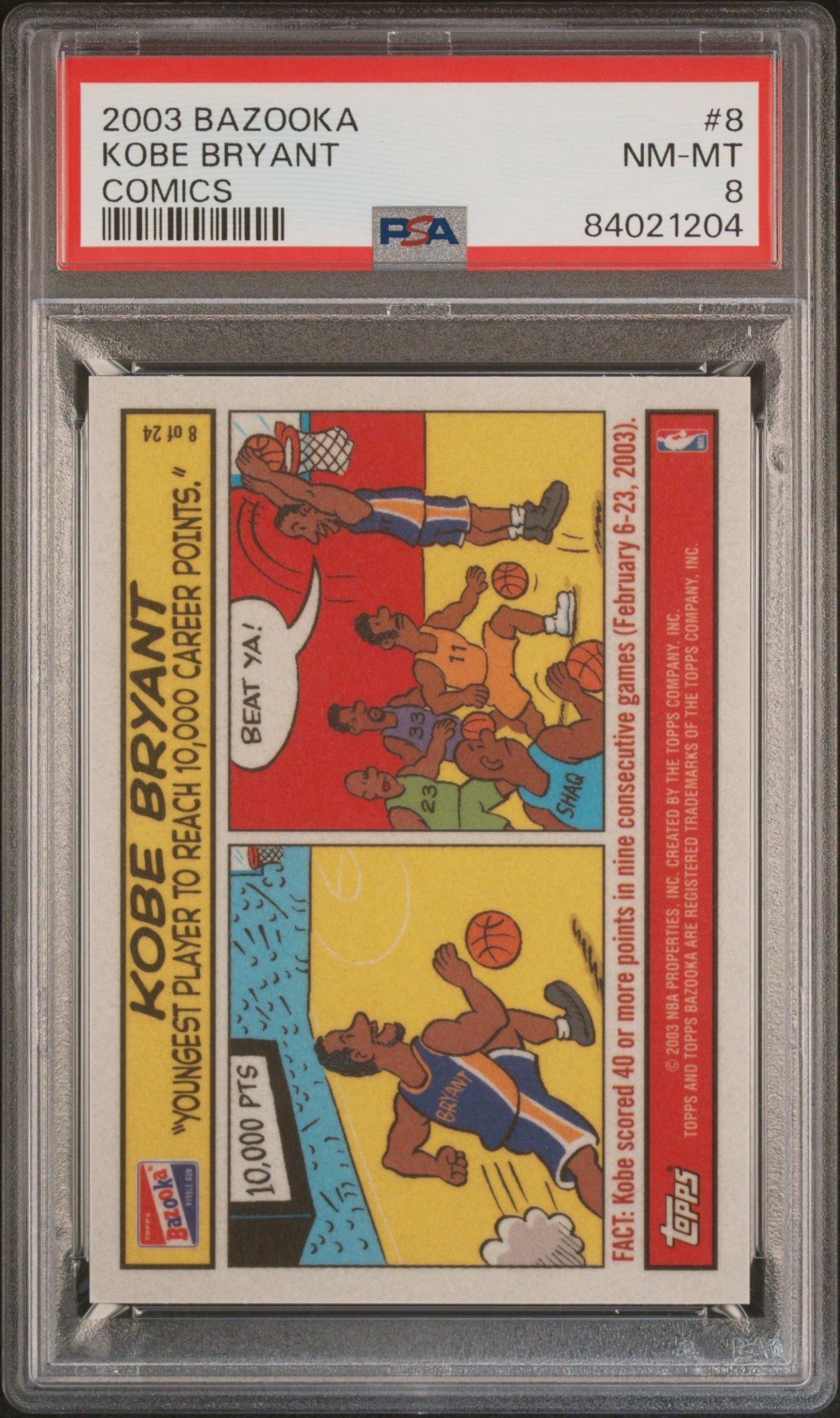 2003 Bazooka Comics 8 Kobe Bryant PSA 8
