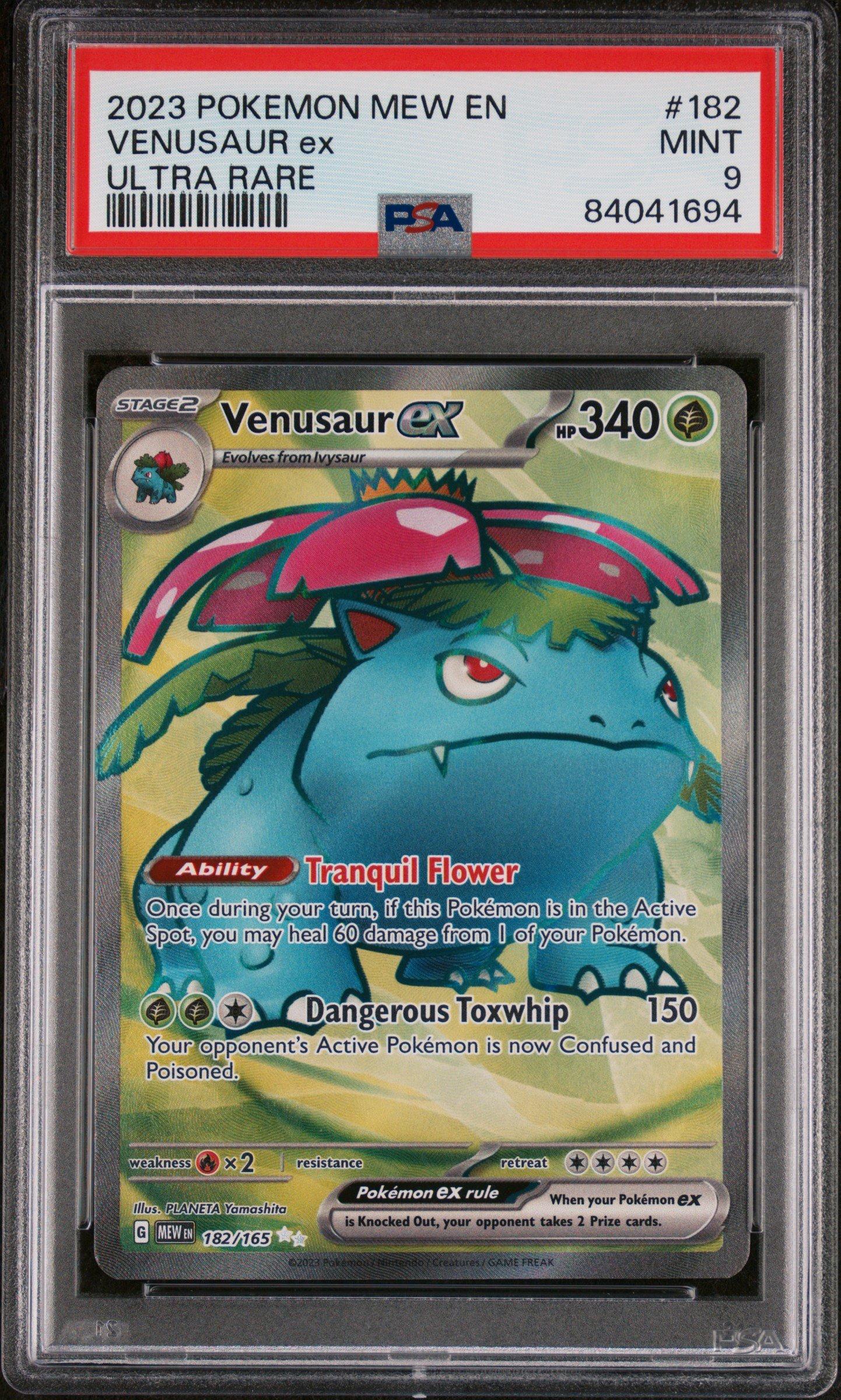2023 Pokemon Mew En-151 182 Venusaur Ex Ultra Rare PSA 9 Graded