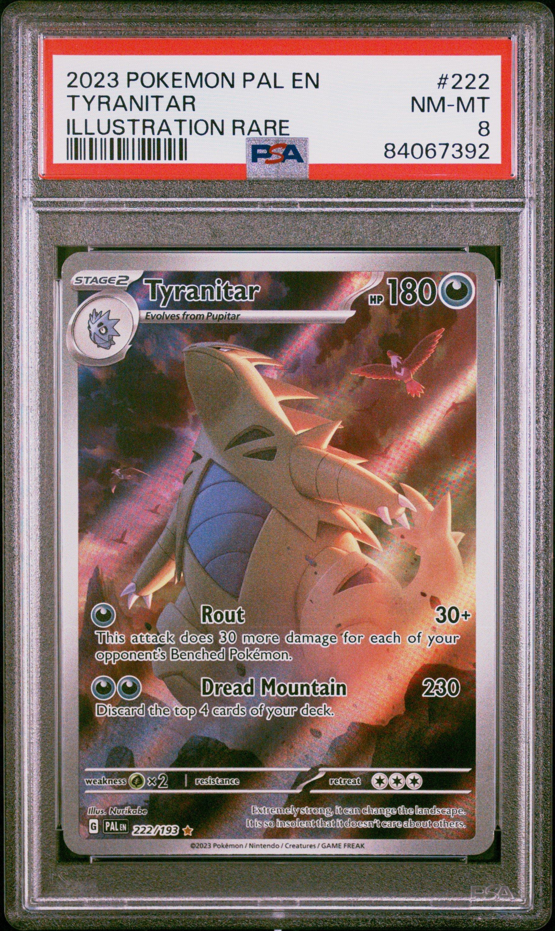 Pokemon Pal En Paldea Evolved Tyranitar Illustration Rare Psa