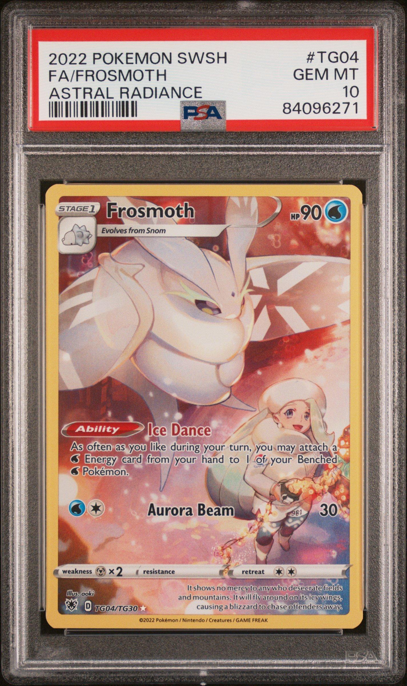 2022 Pokemon Sword & Shield Astral Radiance Tg04 Full Art/frosmoth PSA 10