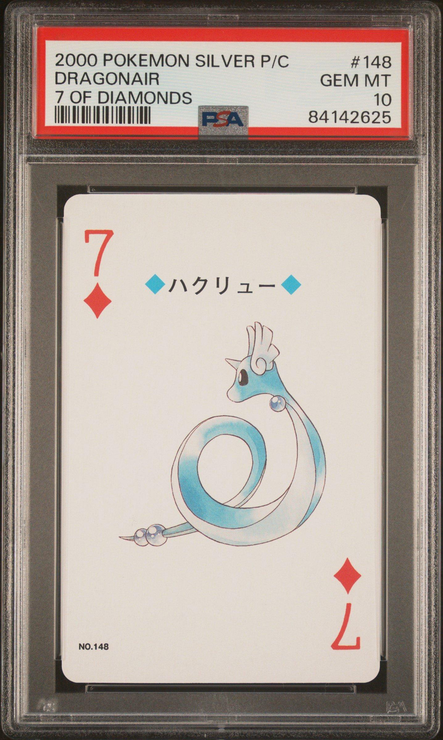 2000 Pokemon Silver Version Playing Cards 148 Dragonair 7 Of Diamonds PSA  10 Graded Card | GameStop
