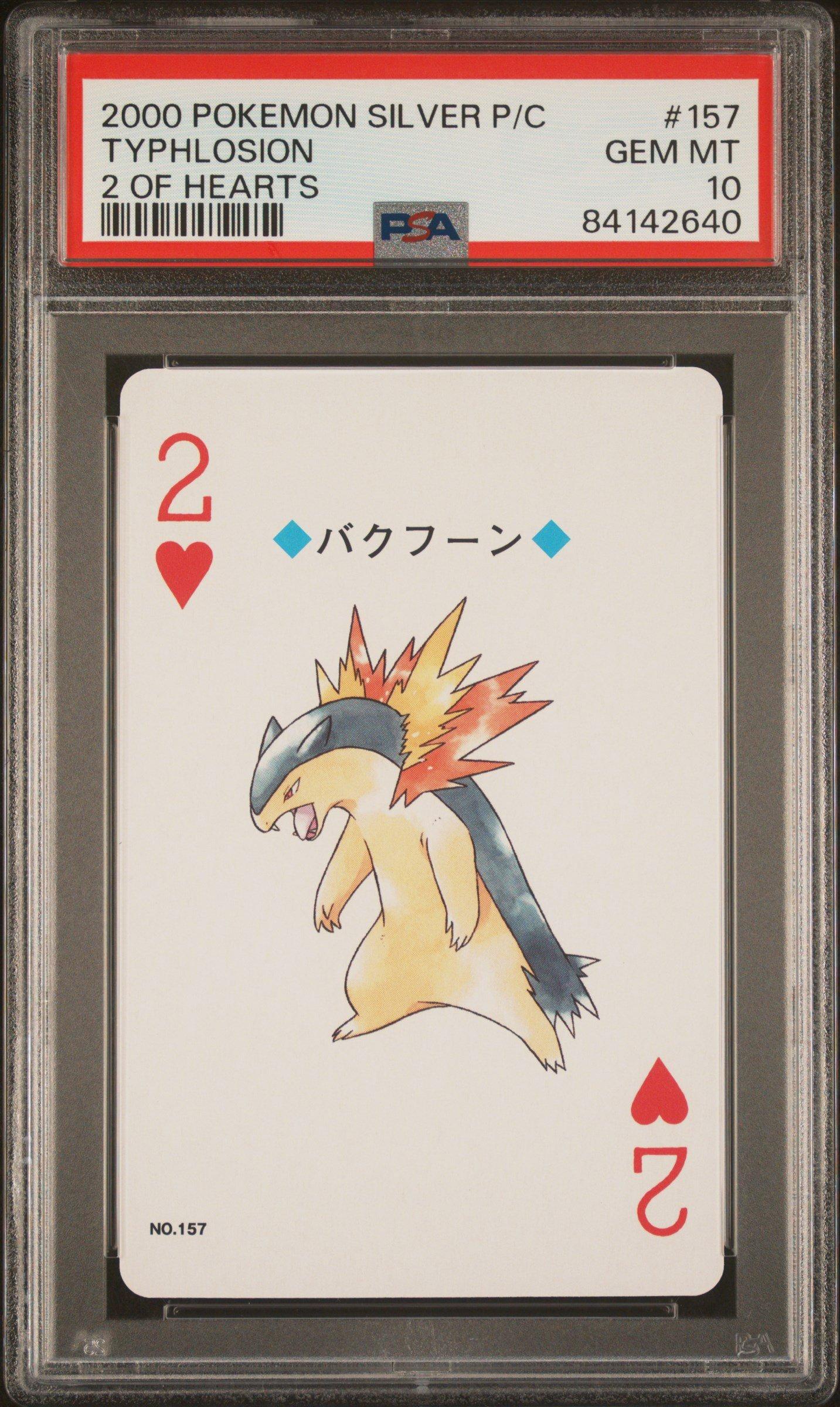 2000 Pokemon Silver Version Playing Cards 157 Typhlosion 2 Of