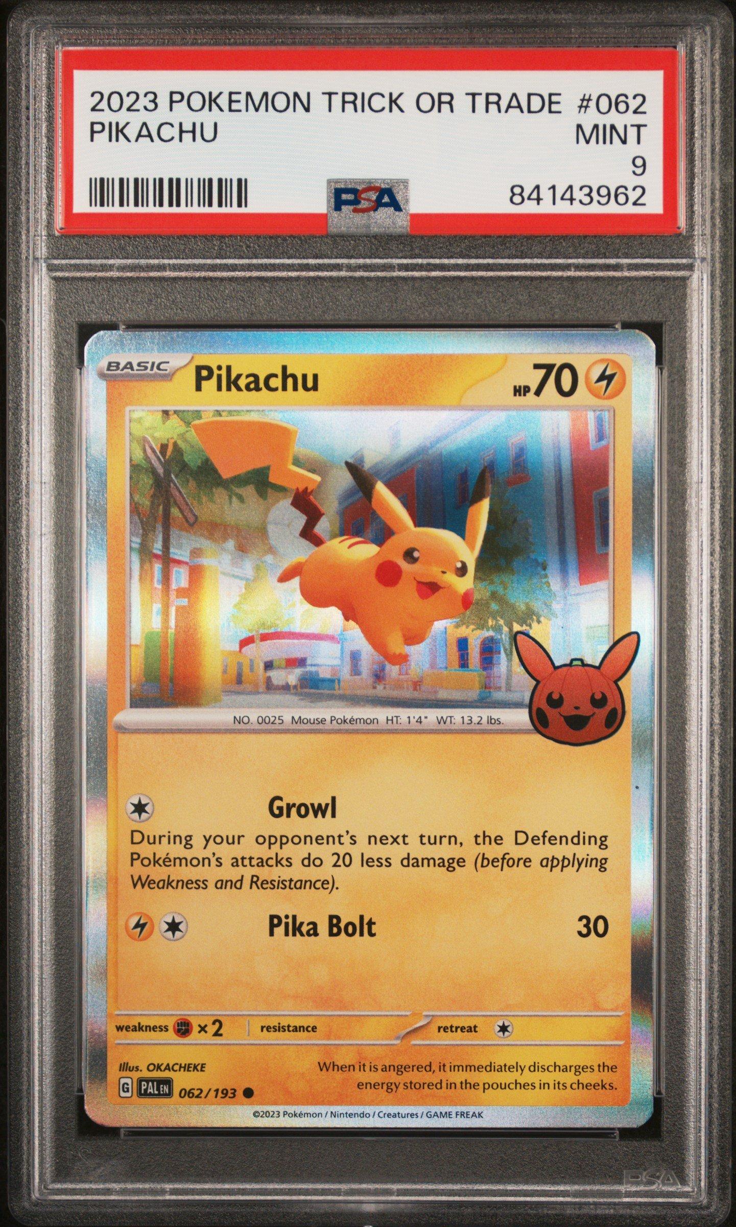 2023 Pokemon Trick Or Trade 062 Pikachu PSA 9 Graded Card | GameStop