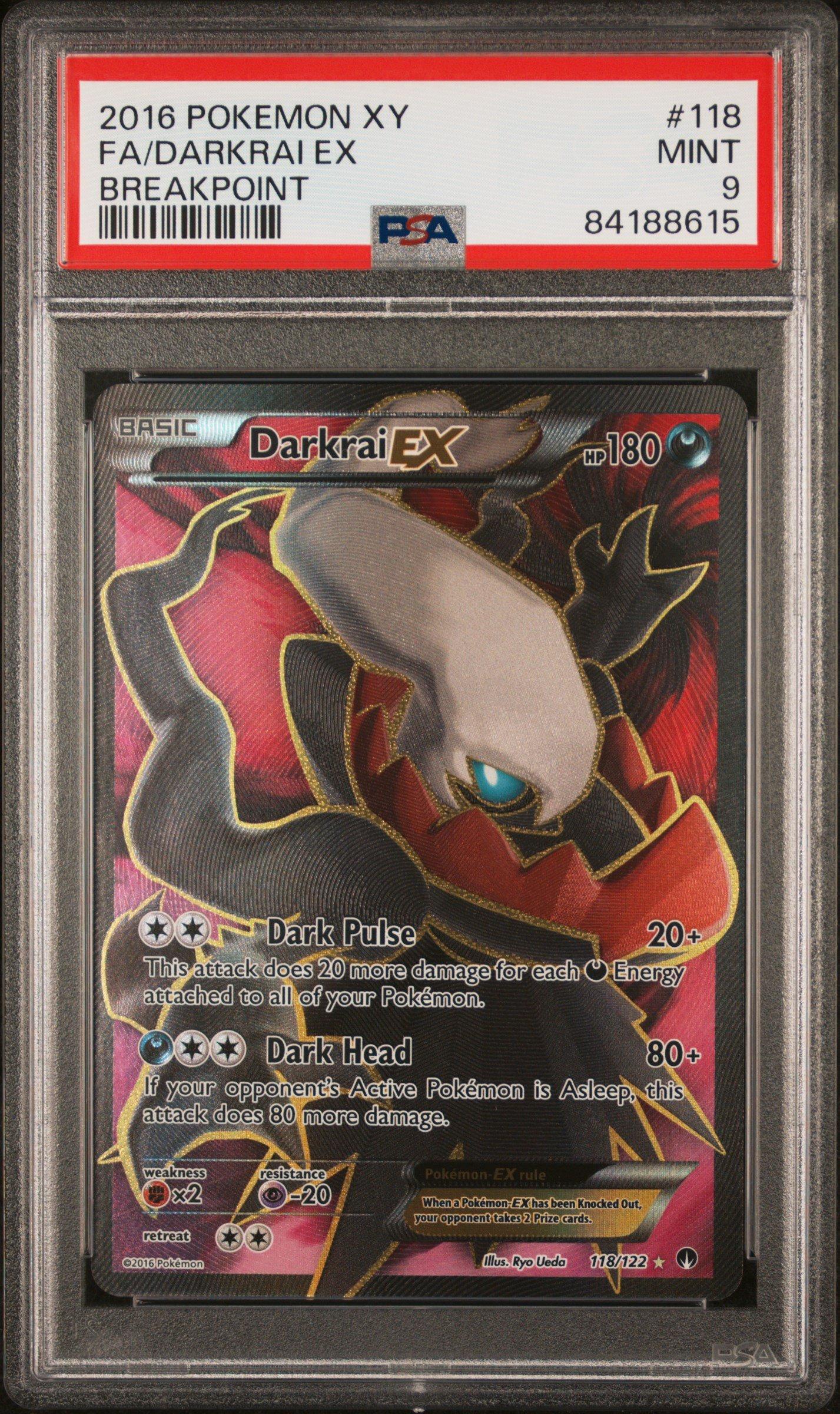 ダークライex psa9 2016 Pokemon Xy Breakpoint 118 Full Art/darkrai Ex PSA 9 Graded