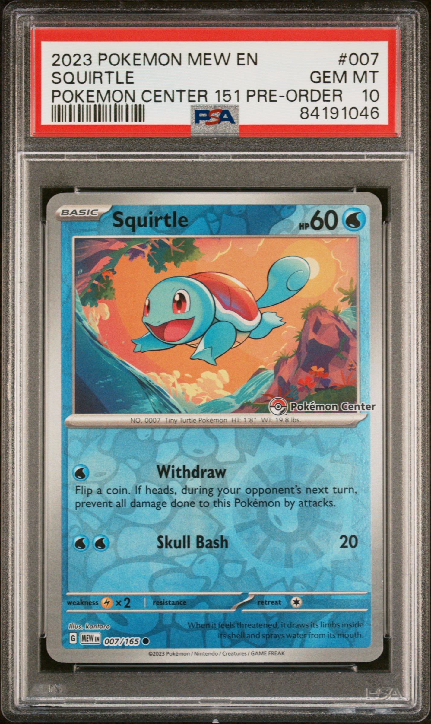 2023 Pokemon Mew En-151 007 Squirtle Pokemon Center 151 Pre