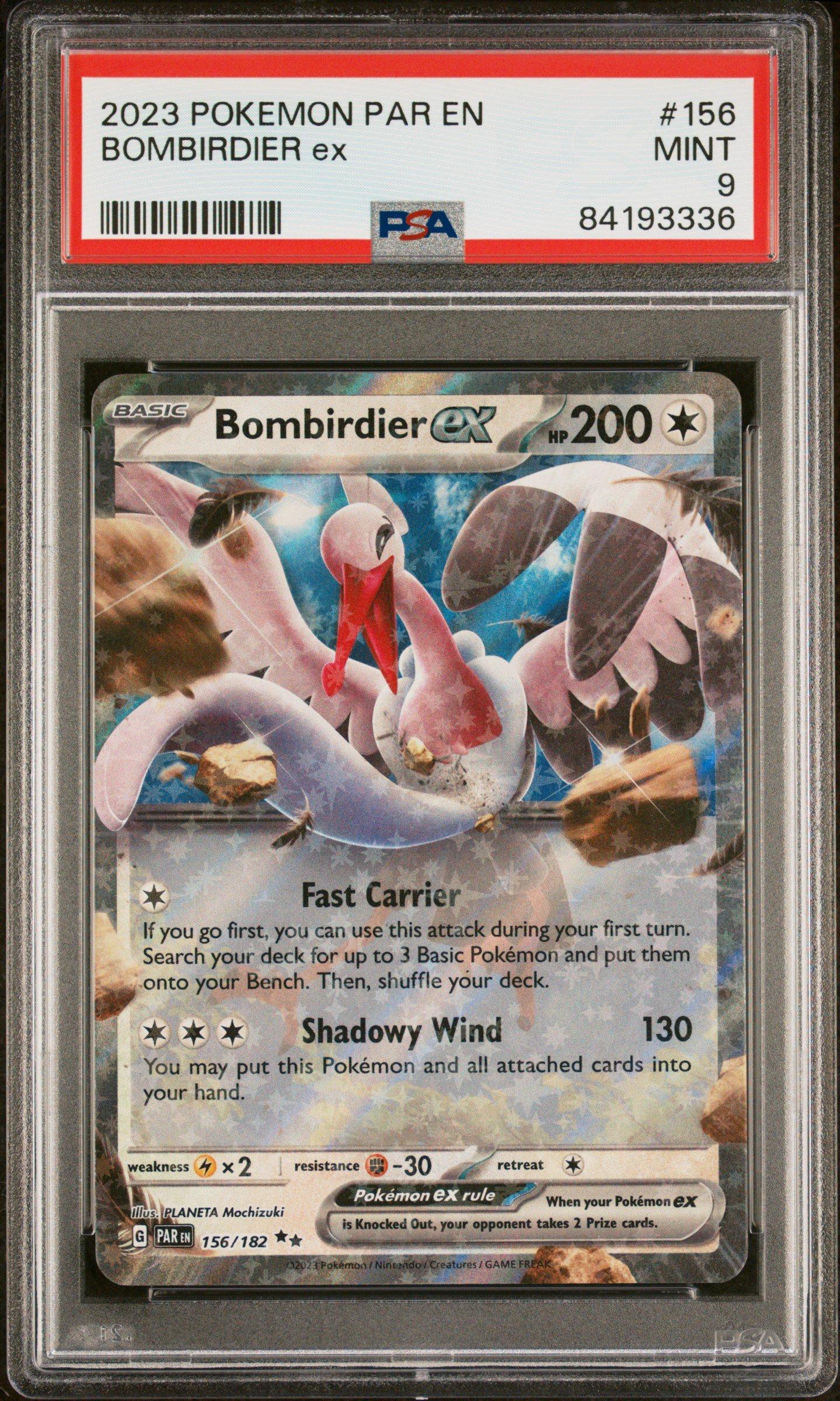 2023 Pokemon Par En-paradox Rift 156 Bombirdier Ex PSA